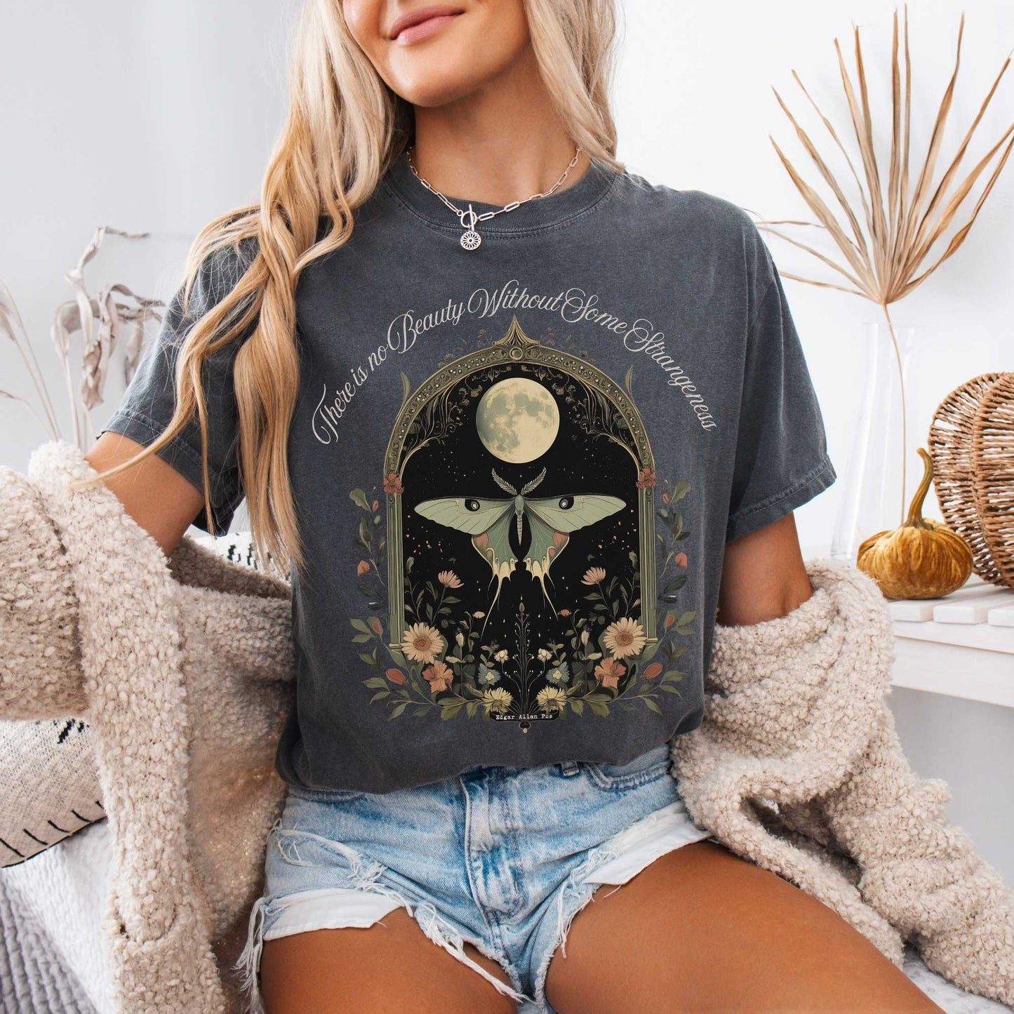 T-Shirt There is no Beauty Without Some Strangeness Edgar Allan Poe Shirt The Mystic Eden