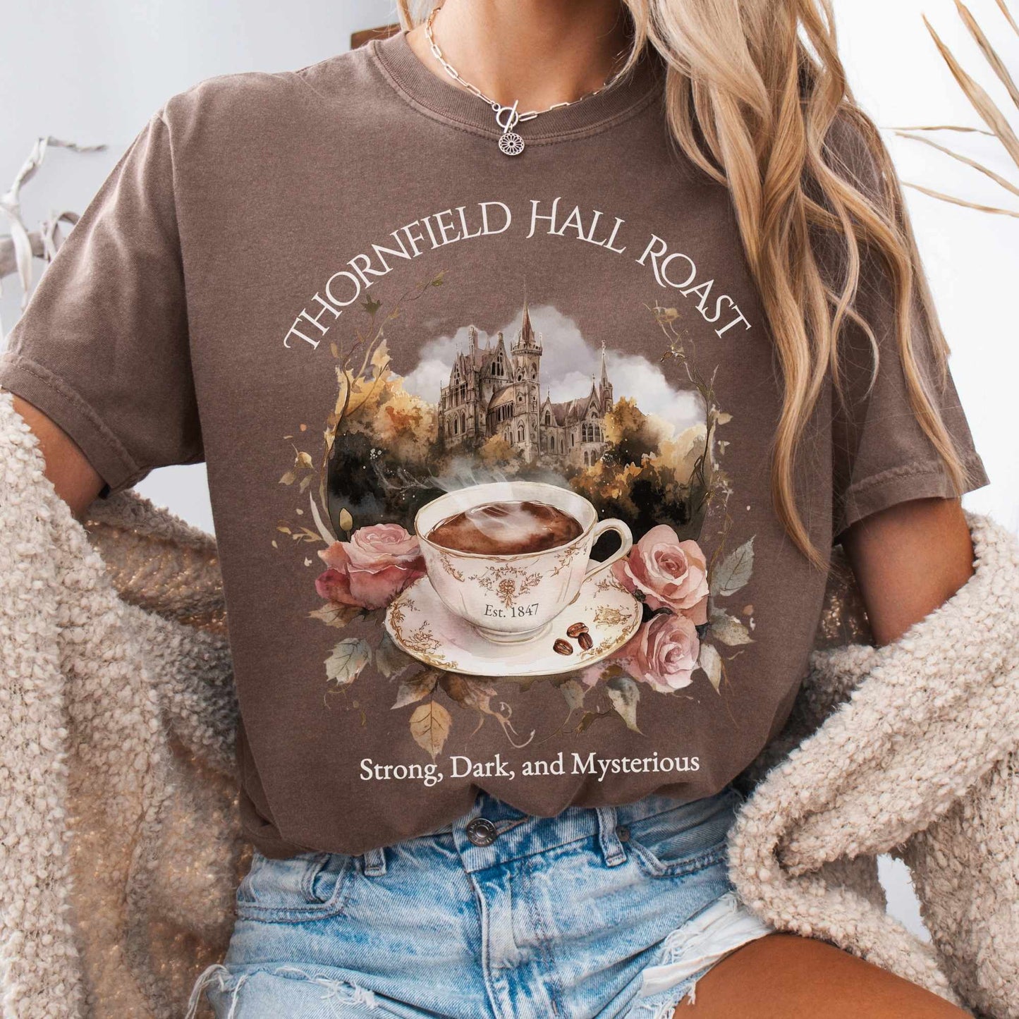 T-Shirt Thornfield Hall Roast Jane Eyre Charlotte Brontë Tee The Mystic Eden