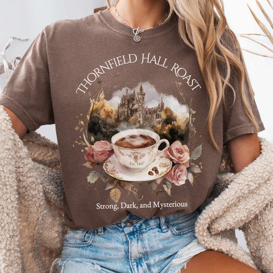 T-Shirt Thornfield Hall Roast Jane Eyre Charlotte Brontë Tee The Mystic Eden