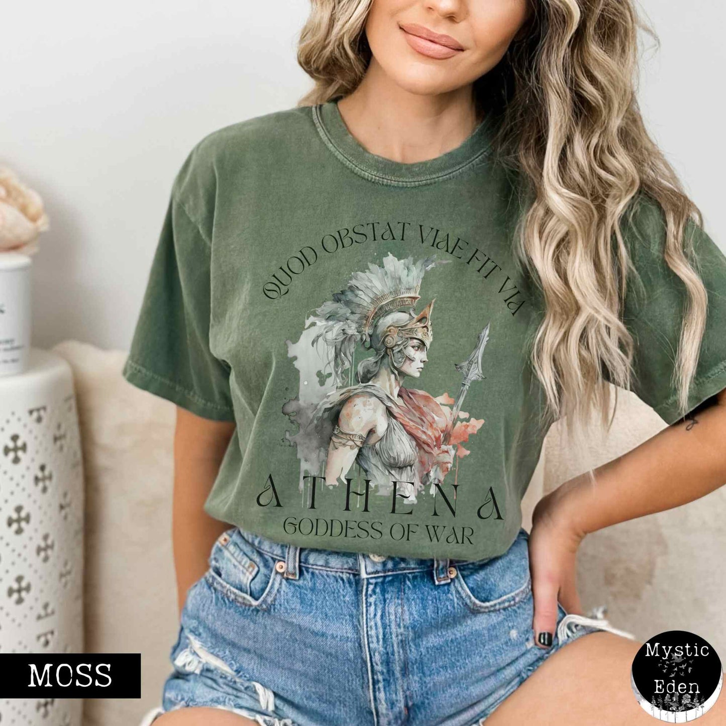 T-Shirt Vintage Athena Greek Mythology Shirt The Mystic Eden
