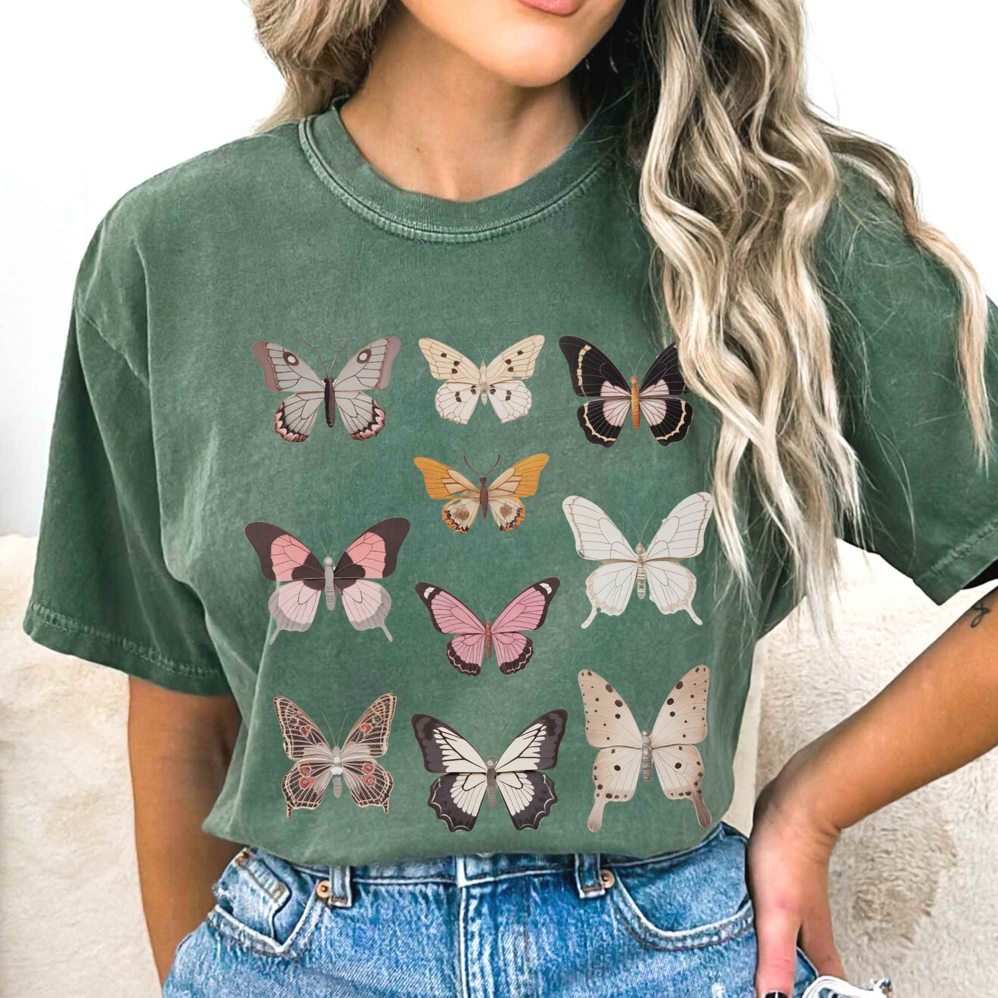 T-Shirt Vintage butterflies cottagecore shirt The Mystic Eden