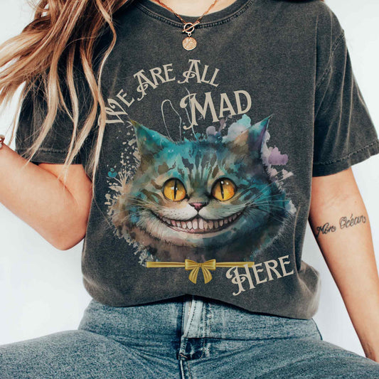 T-Shirt Vintage Cheshire Cat Alice in Wonderland T-Shirt The Mystic Eden