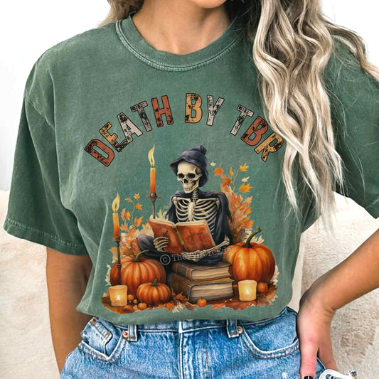 T-Shirt Vintage Death by TBR Bookish Shirt The Mystic Eden