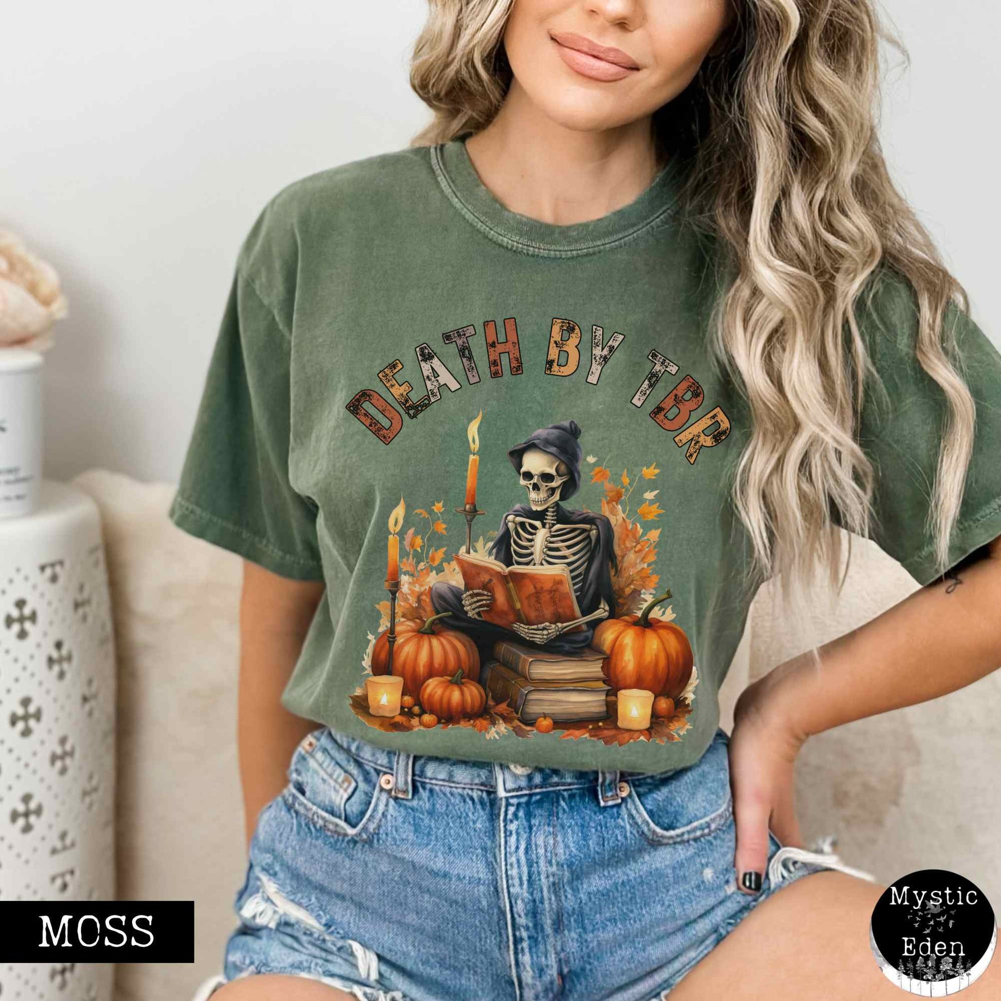 T-Shirt Vintage Death by TBR Bookish Shirt The Mystic Eden