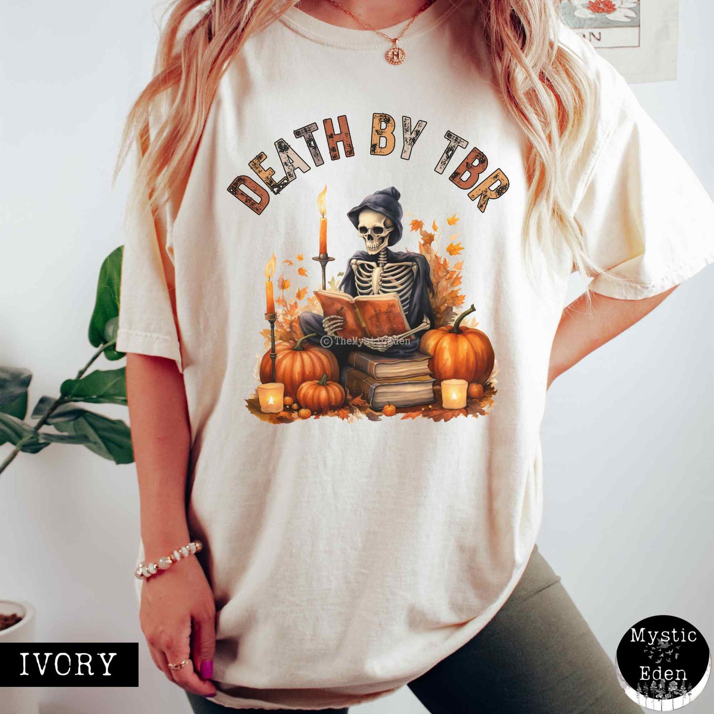 T-Shirt Vintage Death by TBR Bookish Shirt The Mystic Eden