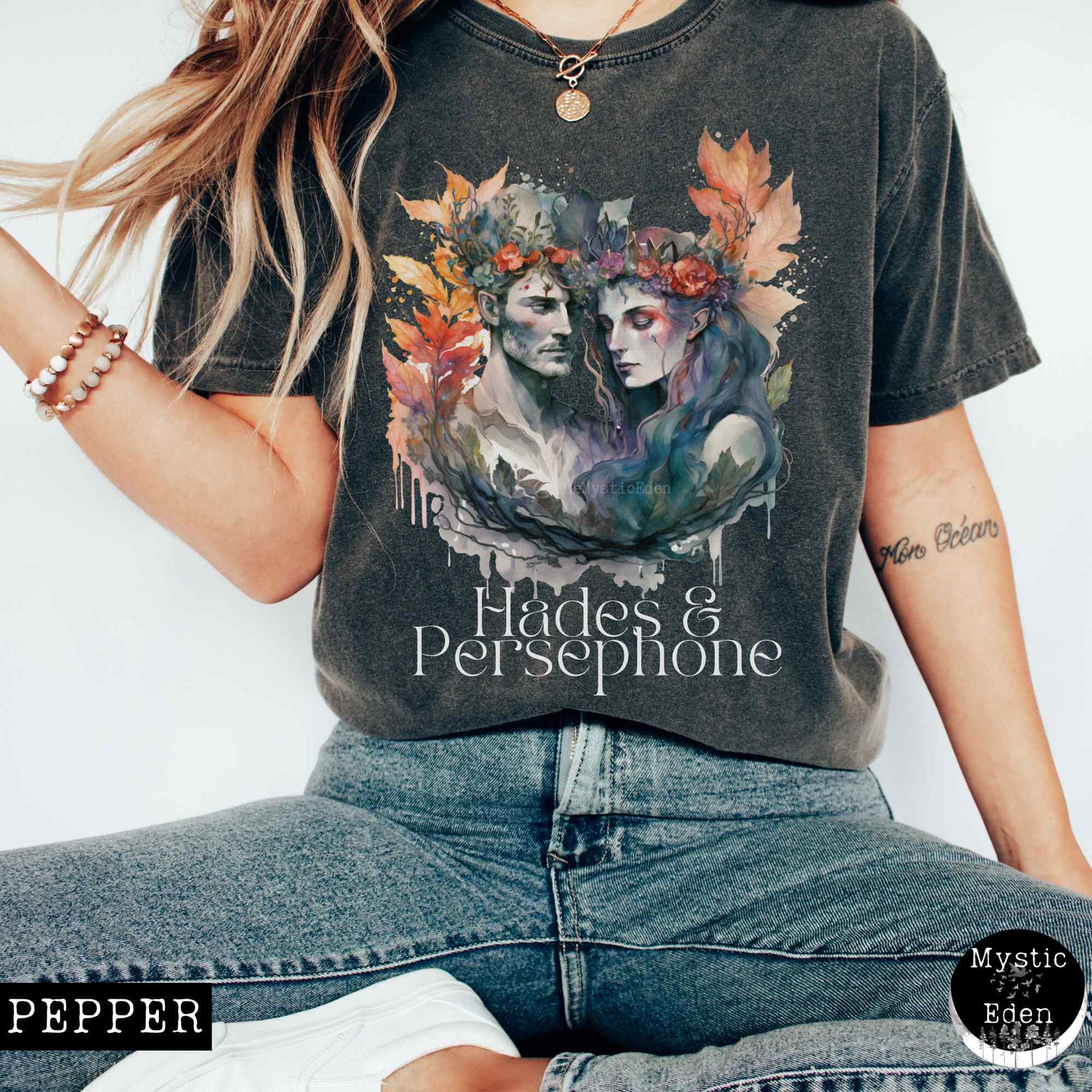 T-Shirt Vintage Hades & Persephone Greek Mythology T-shirt The Mystic Eden
