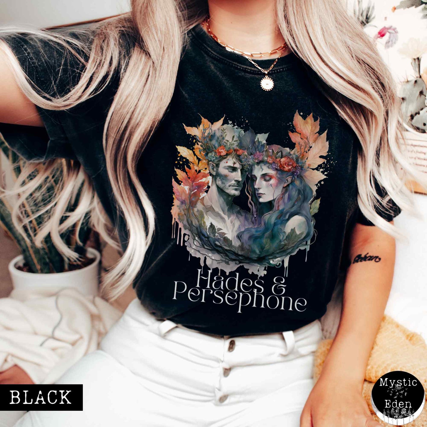 T-Shirt Vintage Hades & Persephone Greek Mythology T-shirt The Mystic Eden