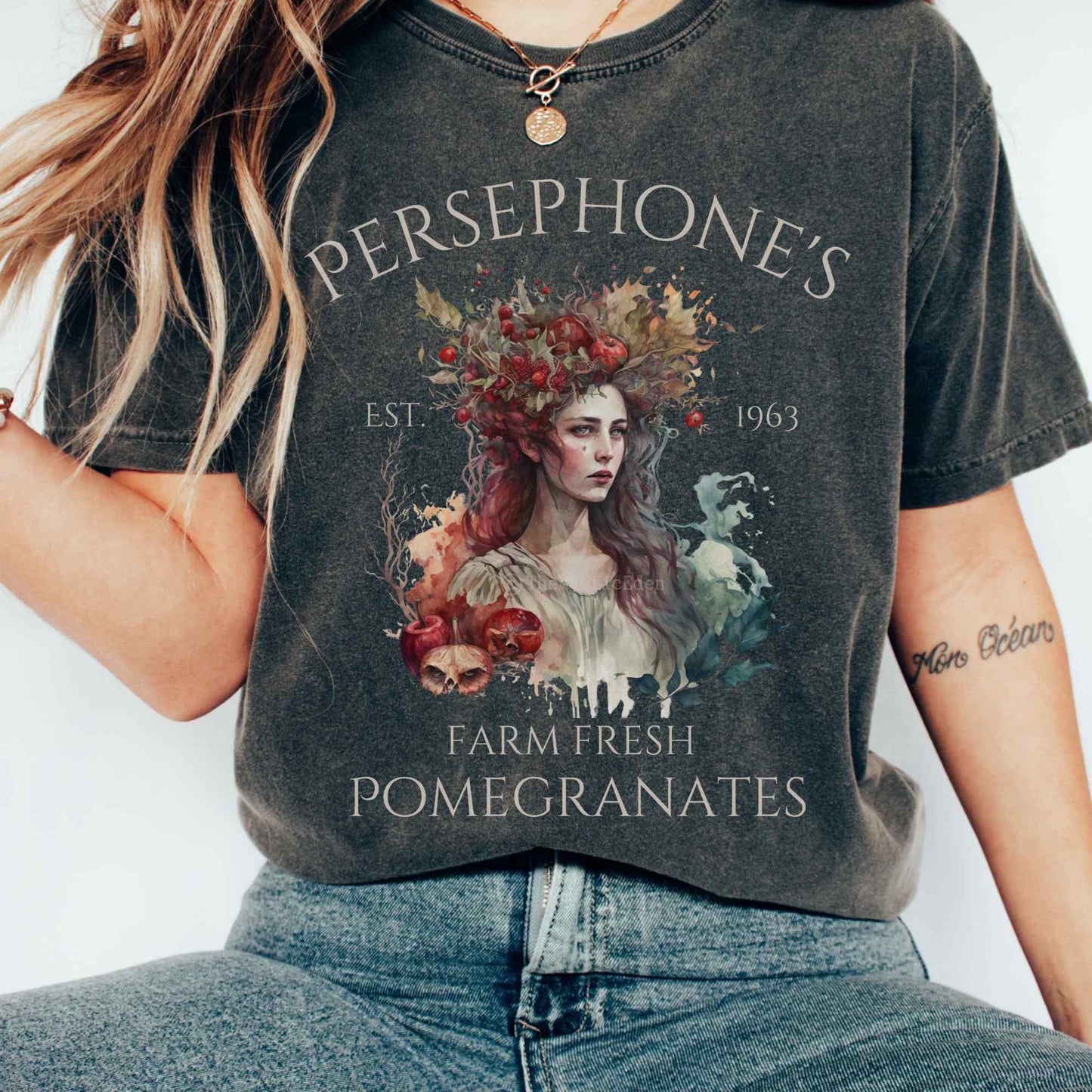 T-Shirt Vintage Persephone T-shirt Greek Mythology Shirt The Mystic Eden