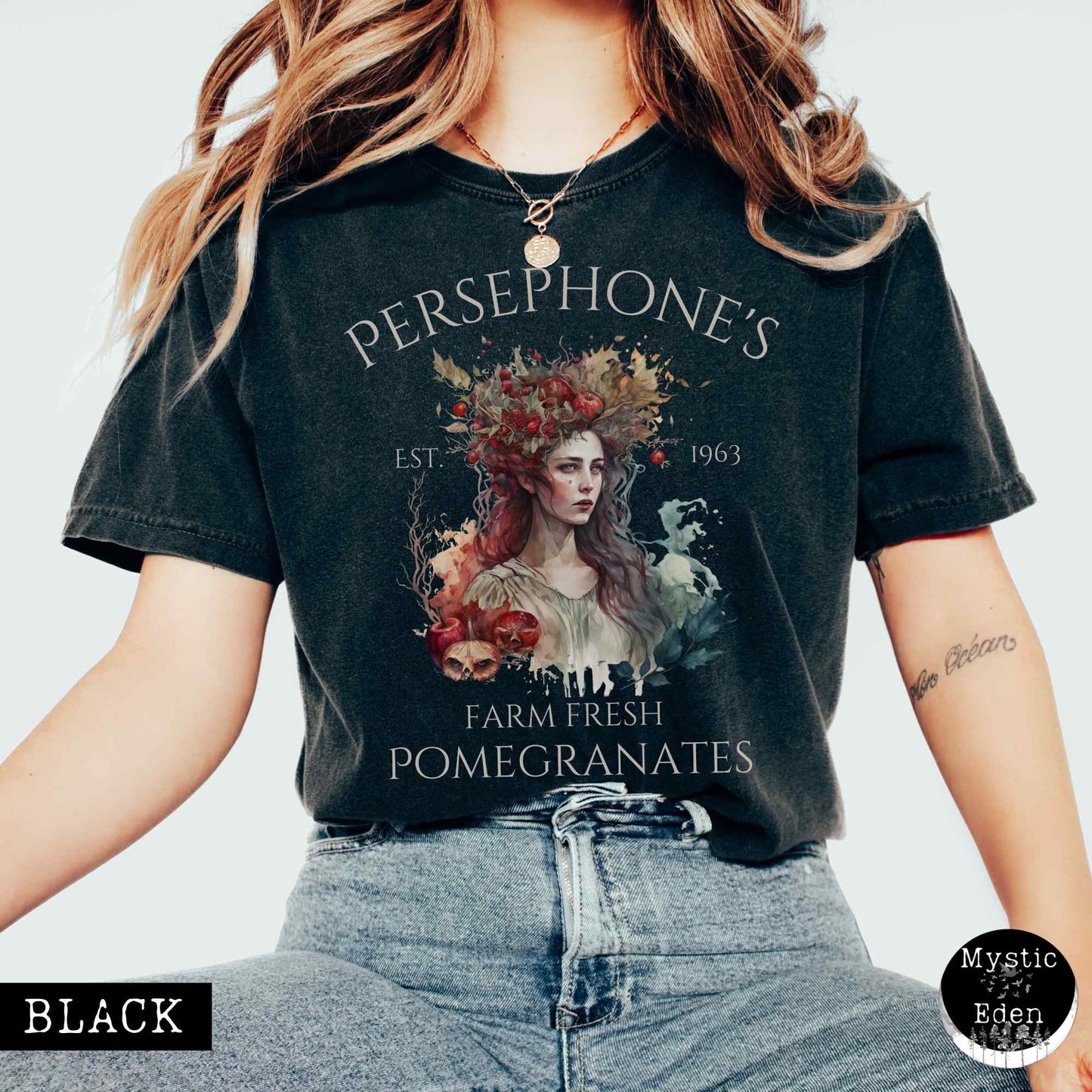 T-Shirt Vintage Persephone T-shirt Greek Mythology Shirt The Mystic Eden