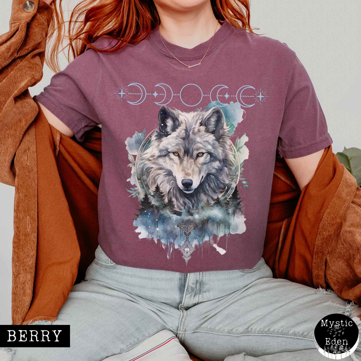T-Shirt Vintage Wolf T-shirt The Mystic Eden