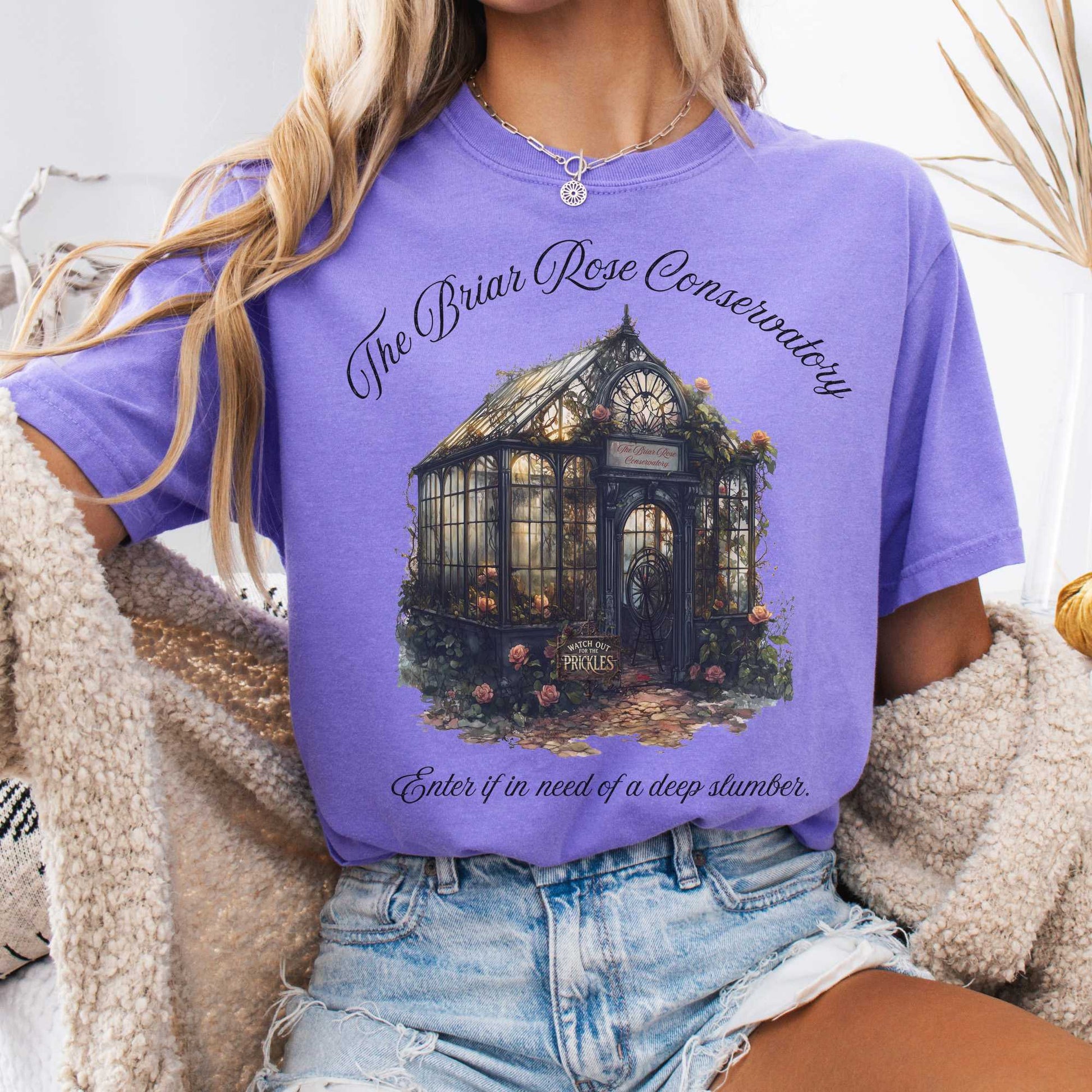 T-Shirt Violet / S The Briar Rose Conservatory Fairytale Shirt The Mystic Eden