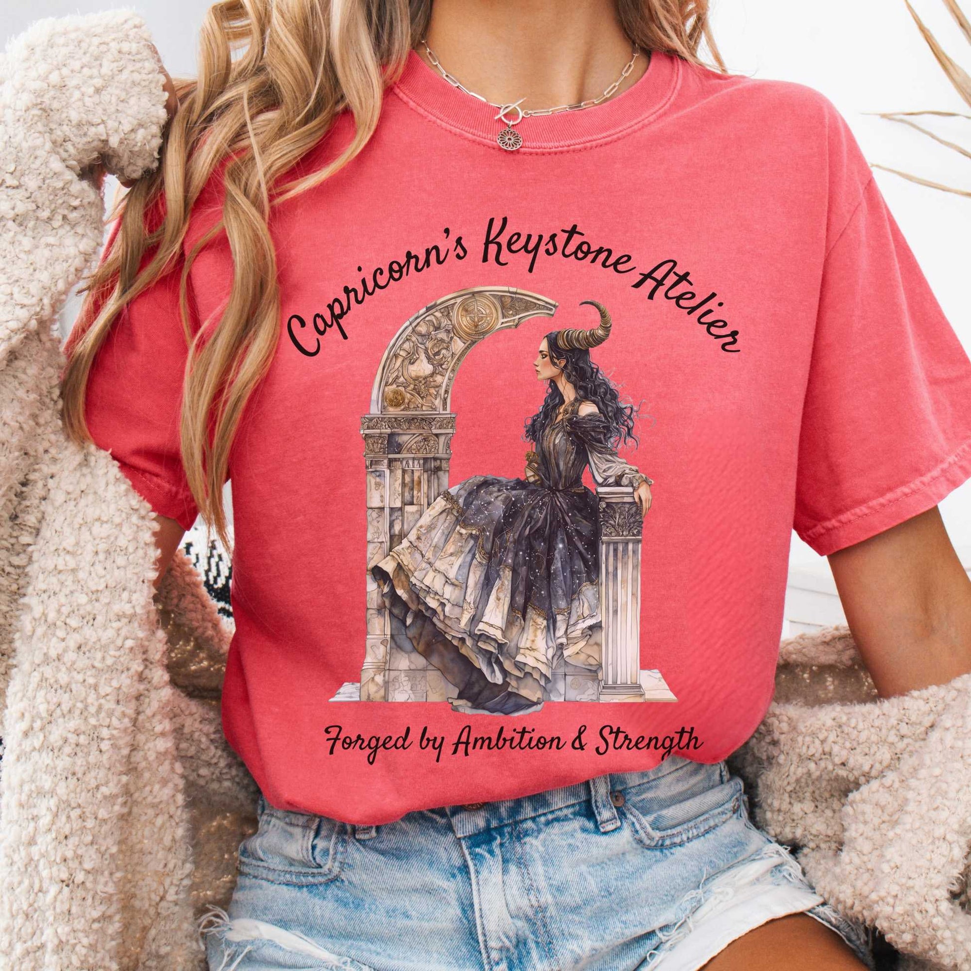 T-Shirt Watermelon / S Capricorn's Keystone Ateliers Zodiac Shirt The Mystic Eden