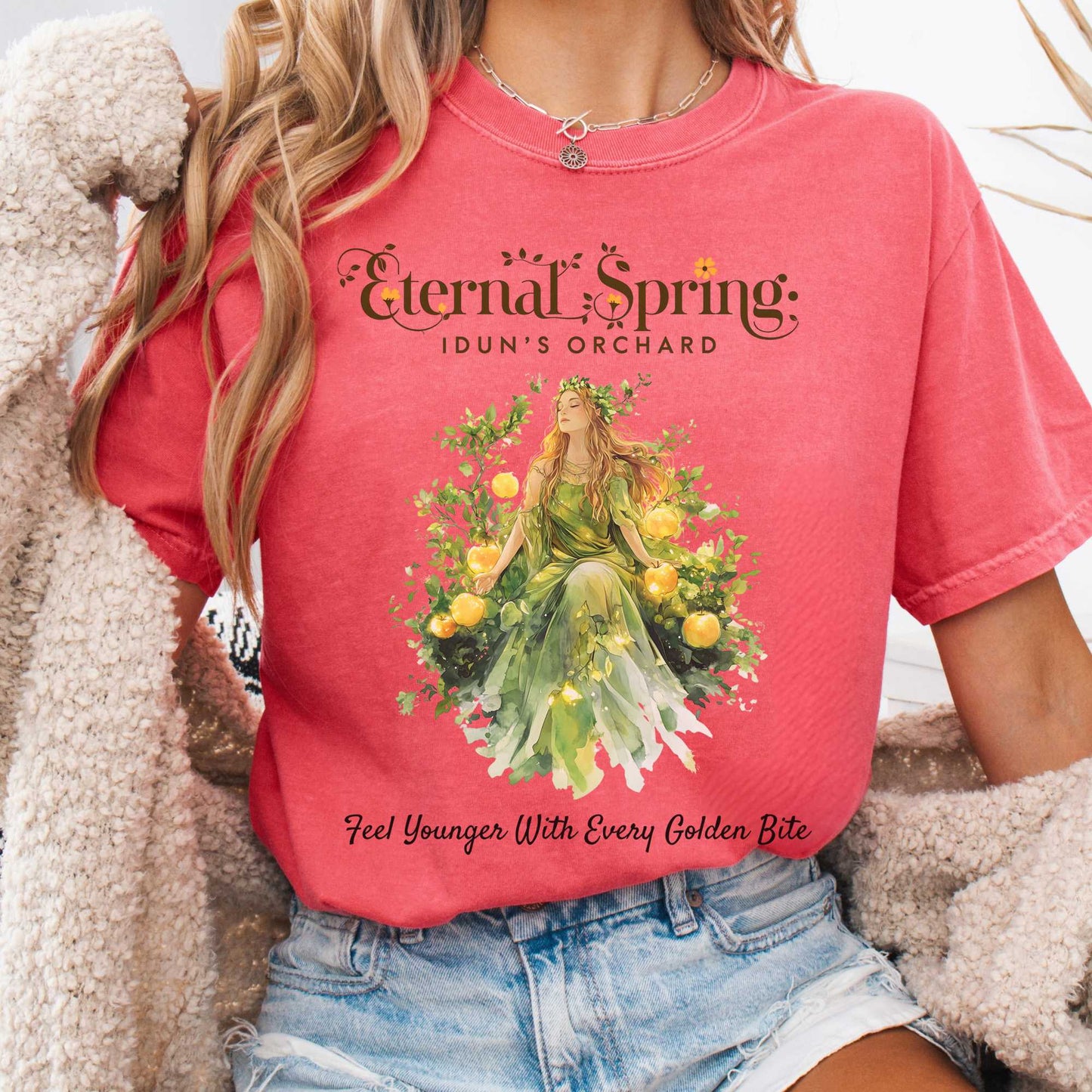 T-Shirt Watermelon / S Eternal Spring Idun's Orchard Norse Goddess Shirt The Mystic Eden