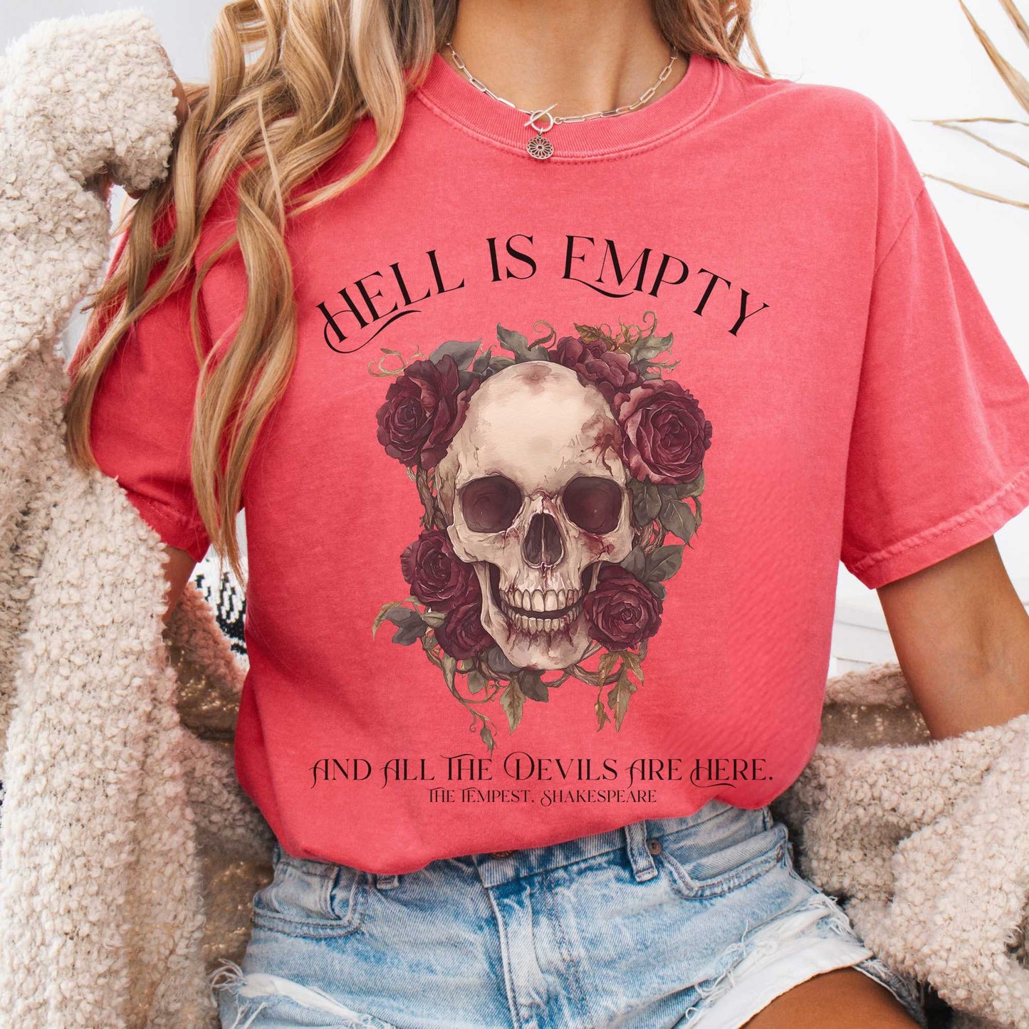T-Shirt Watermelon / S Hell Is Empty And All The Devils Are Here Shakespeare Shirt The Mystic Eden
