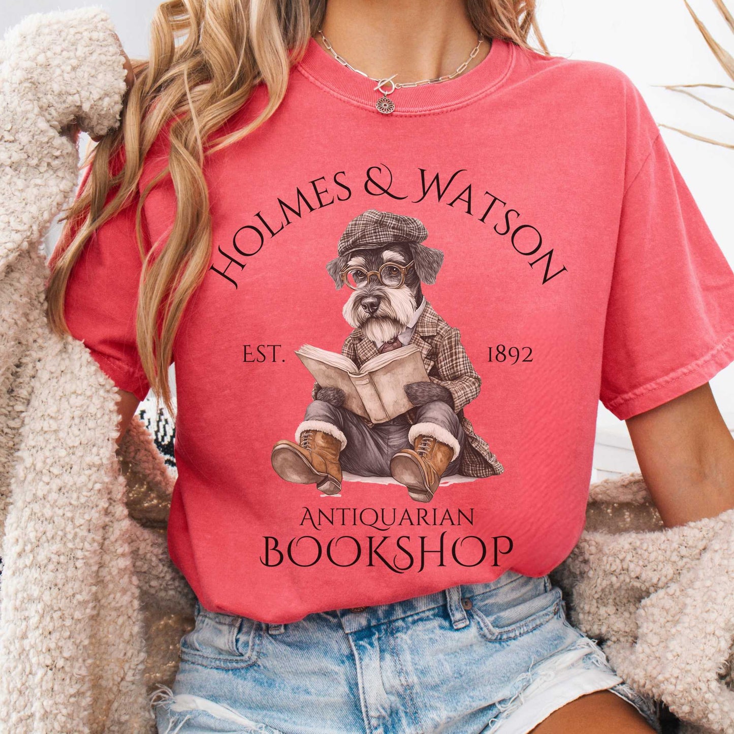 T-Shirt Watermelon / S Holmes & Watson Antiquarian Bookshop Sherlock Dog Shirt The Mystic Eden