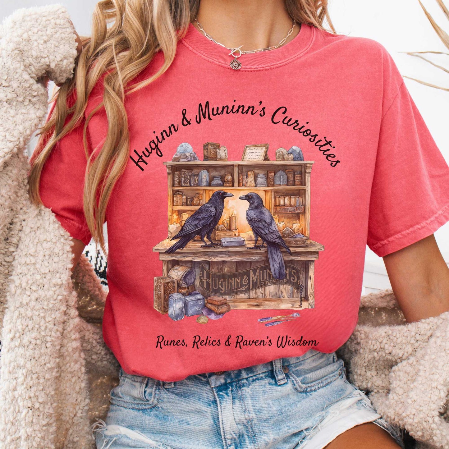 T-Shirt Watermelon / S Huginn and Muninn's Curiosities Norse Gods Shirt The Mystic Eden