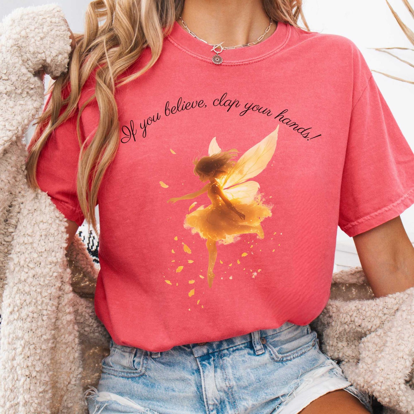 T-Shirt Watermelon / S If You Believe Clap Your Hands Peter Pan Shirt - J M Barrie The Mystic Eden