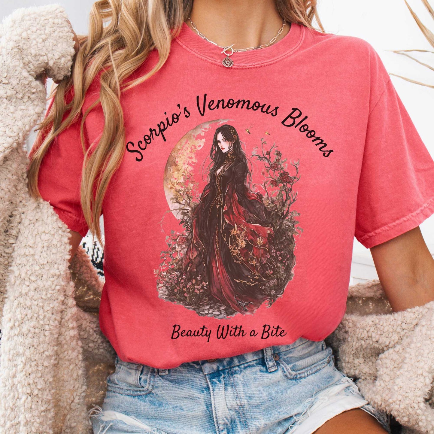 T-Shirt Watermelon / S Scorpio's Venomous Blooms Zodiac Shirt The Mystic Eden