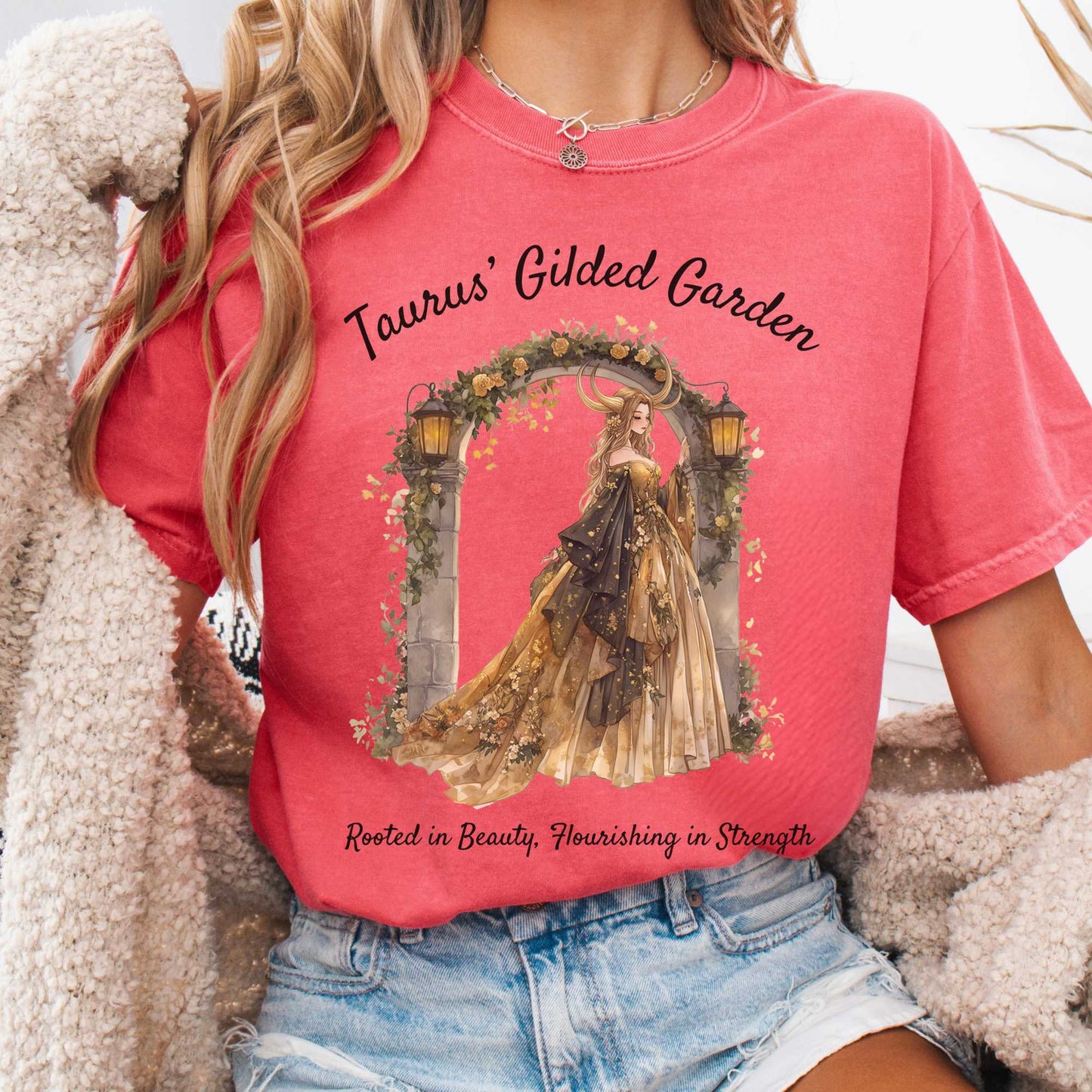 T-Shirt Watermelon / S Taurus' Gilded Garden Zodiac Shirt The Mystic Eden