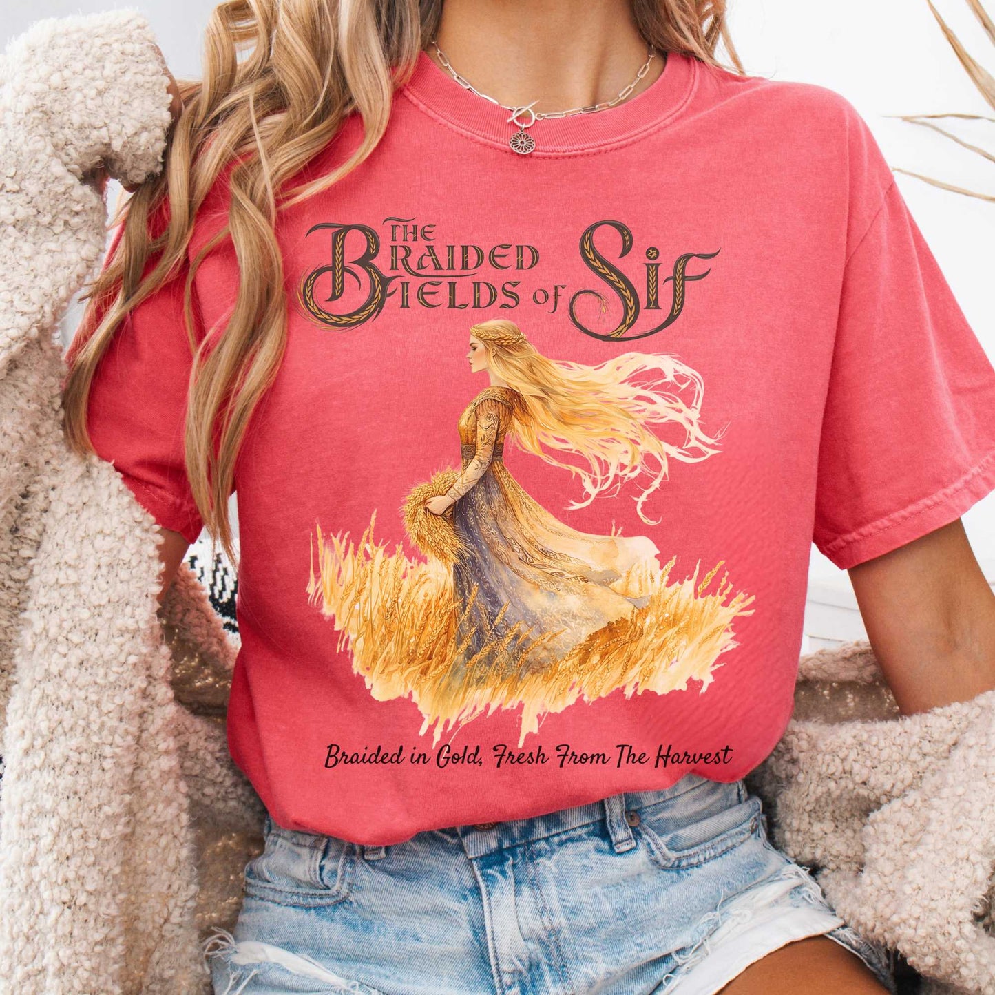T-Shirt Watermelon / S The Braided Fields of Sif Norse Goddess Shirt The Mystic Eden