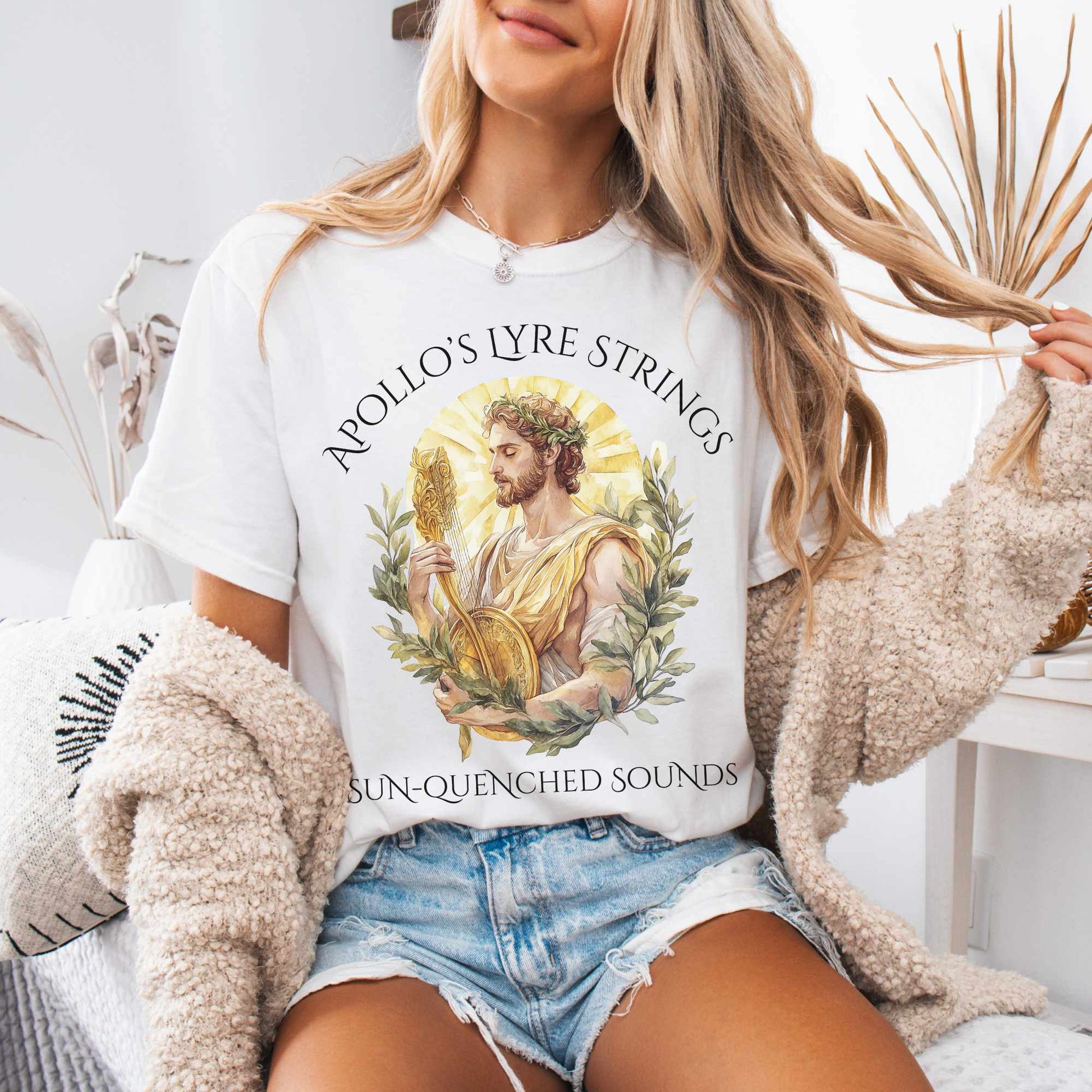 T-Shirt White / S Apollo's Lyre Strings Shirt The Mystic Eden