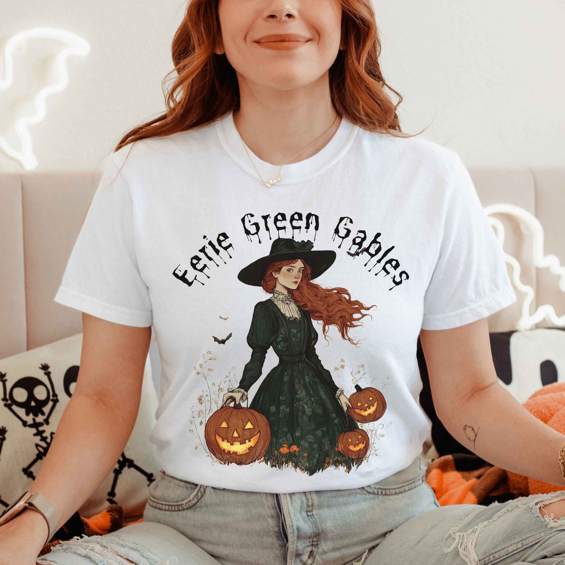 T-Shirt White / S Eerie Green Gables Halloween Shirt The Mystic Eden