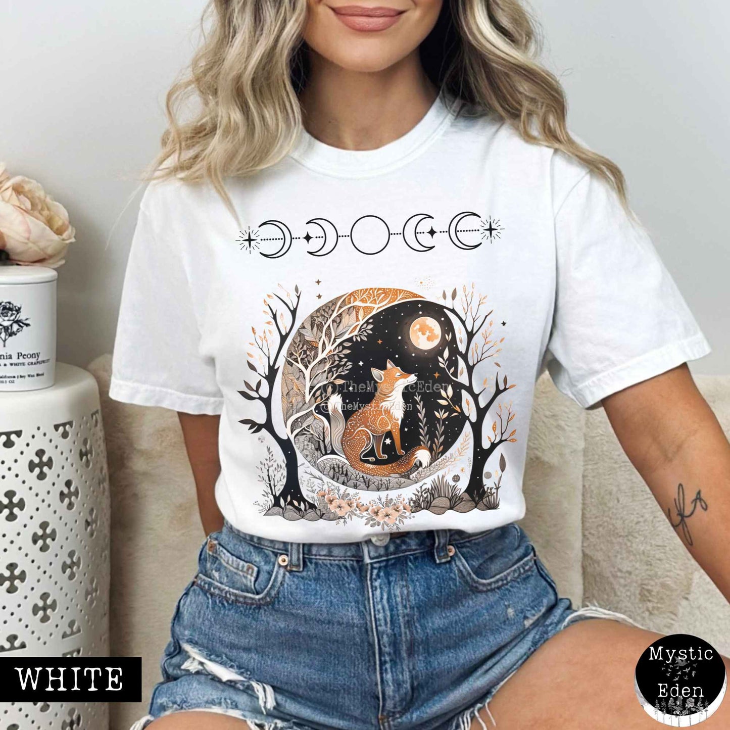 T-Shirt White / S Fox goblincore shirt witchy whimsigoth t-shirt The Mystic Eden