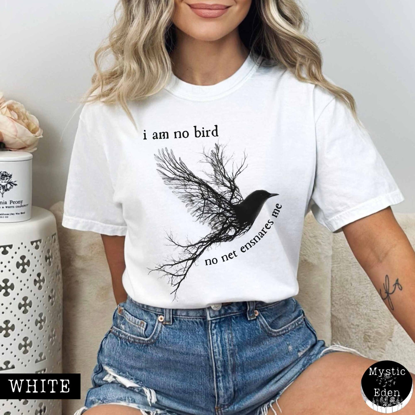 T-Shirt White / S I am no bird Jane Eyre Charlotte Brontë Shirt The Mystic Eden