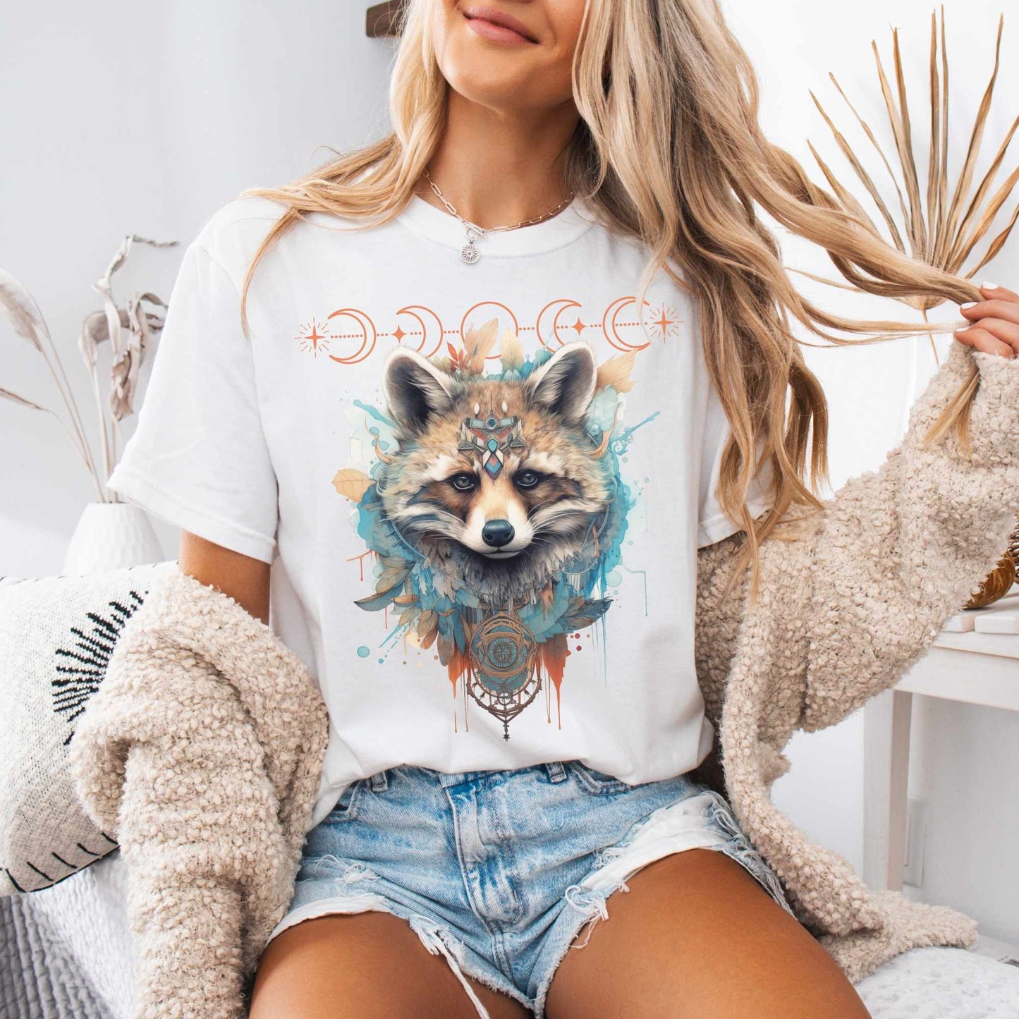 T-Shirt White / S Mystical Raccoon Shirt The Mystic Eden