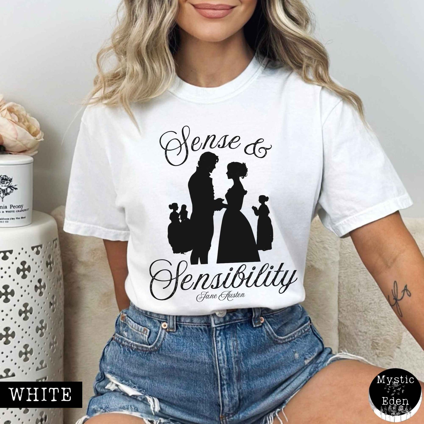 T-Shirt White / S Sense & Sensibility Jane Austen shirt The Mystic Eden