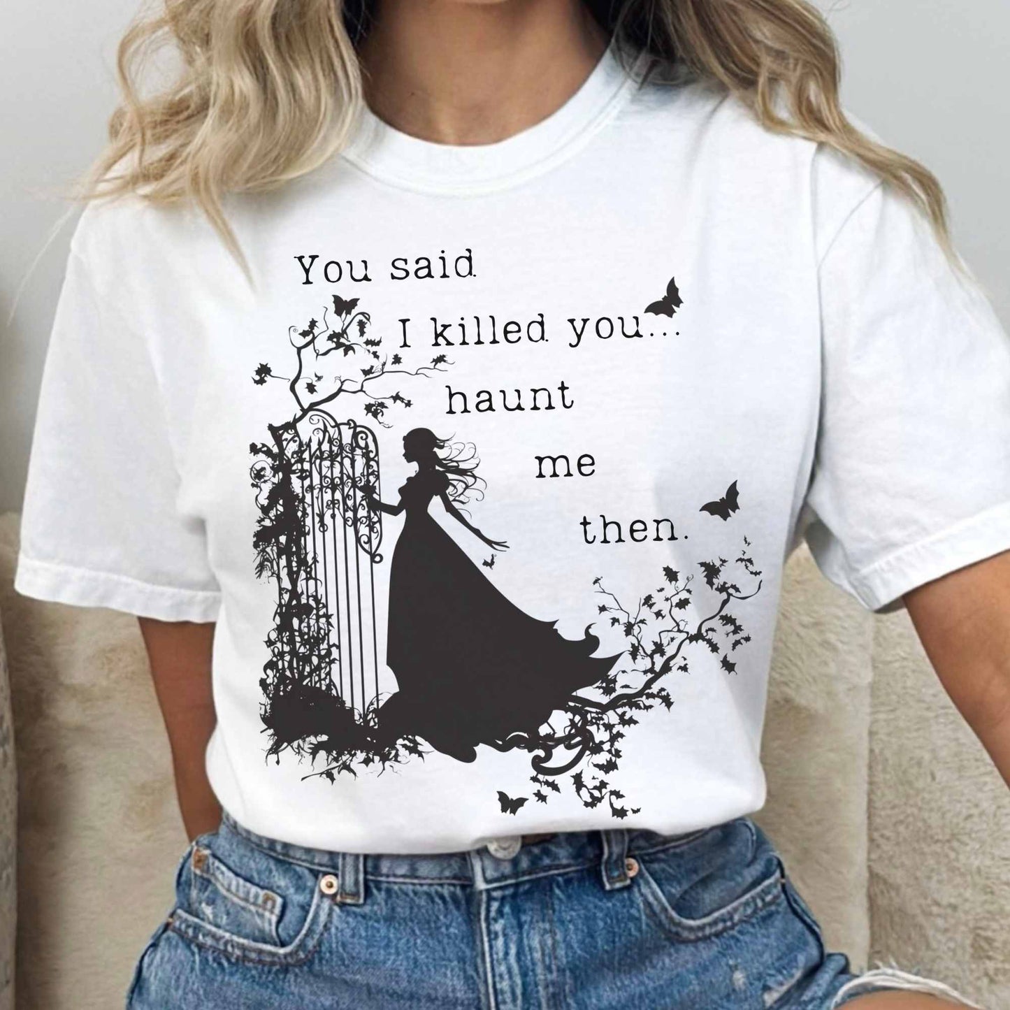 T-Shirt White / S Wuthering Heights Emily Bronte Halloween Shirt The Mystic Eden