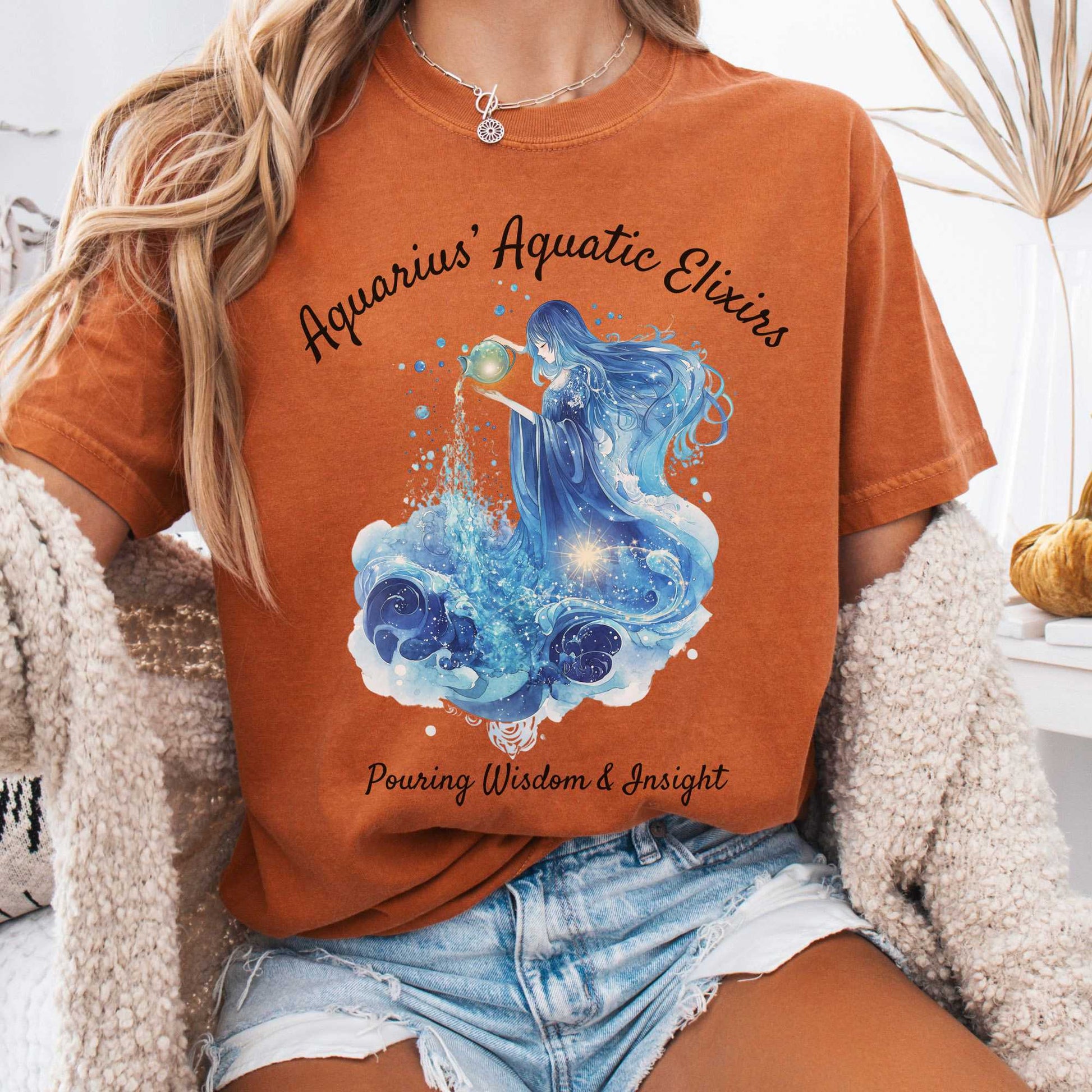 T-Shirt Yam / S Aquarius Aquatic Elixirs Zodiac Shirt The Mystic Eden