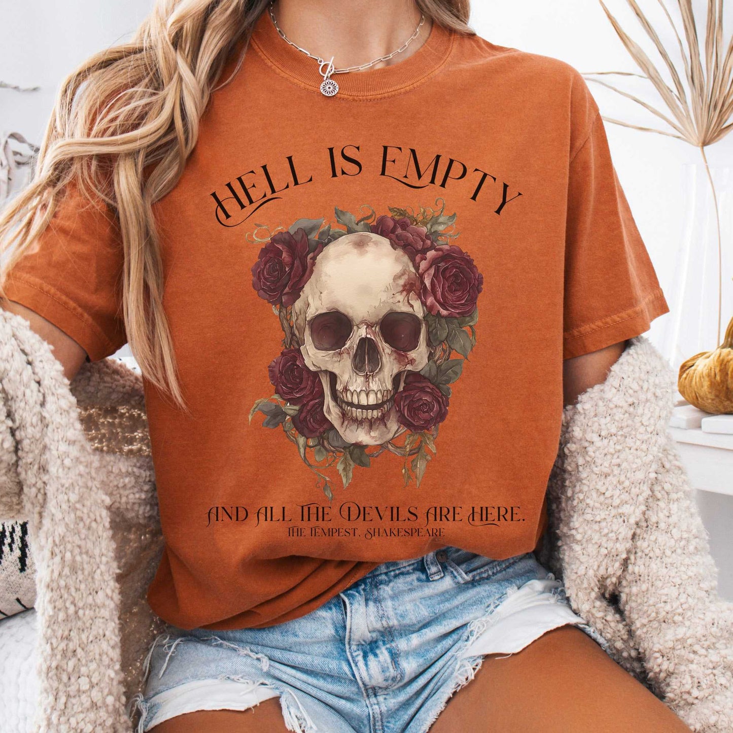 T-Shirt Yam / S Hell Is Empty And All The Devils Are Here Shakespeare Shirt The Mystic Eden