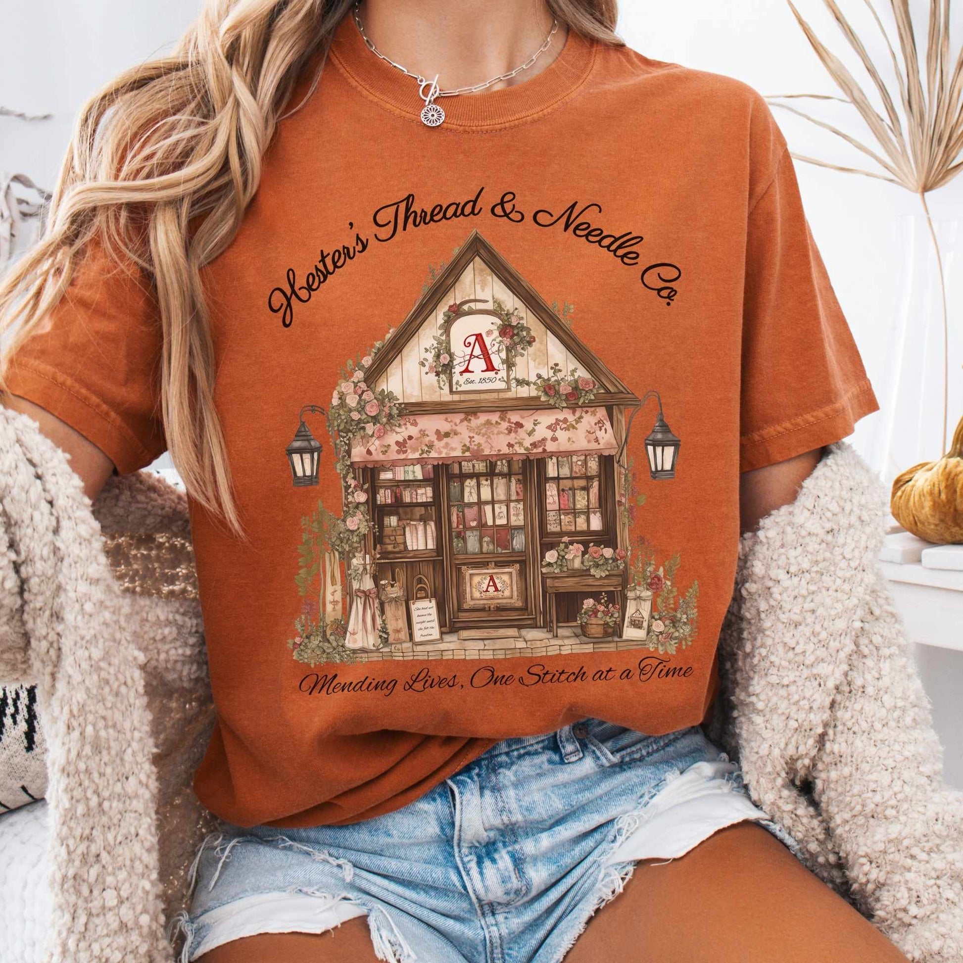 T-Shirt Yam / S Hester's Thread & Needle Co. Scarlet Letter Tee The Mystic Eden