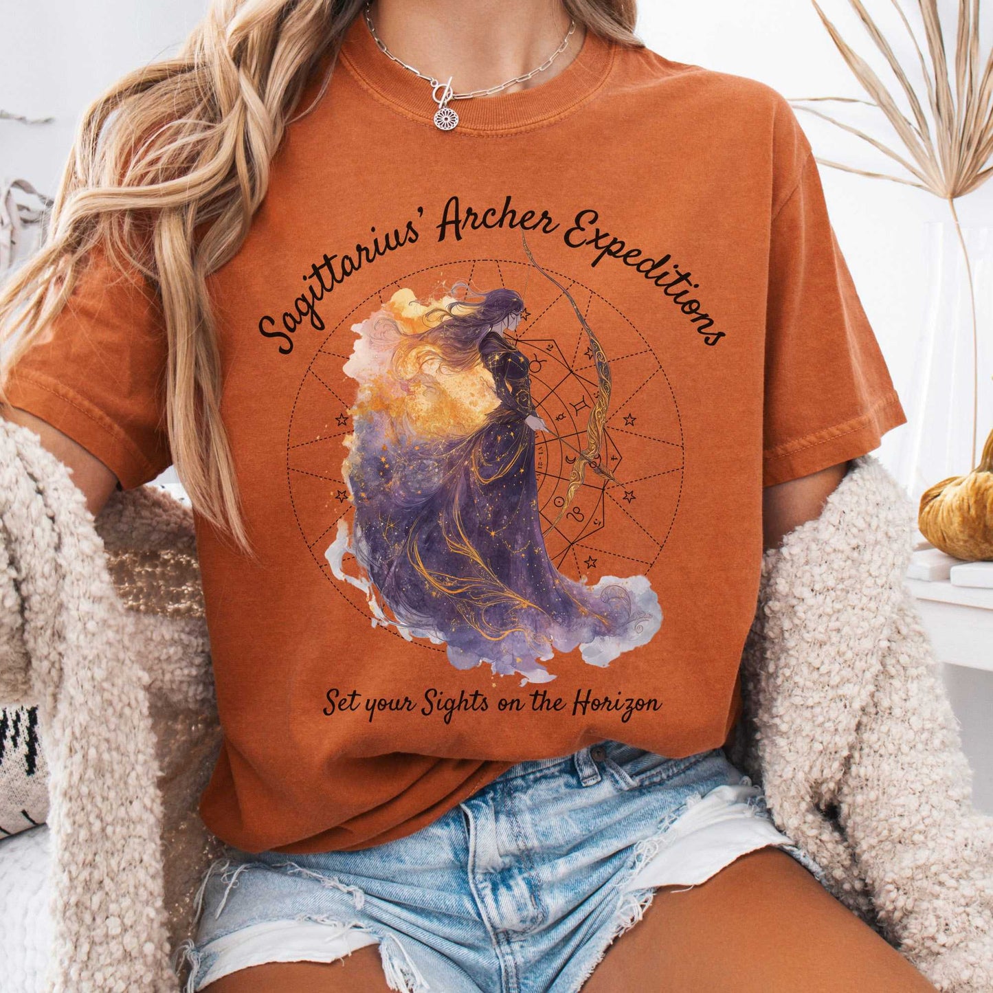 T-Shirt Yam / S Sagittarius Archer Expeditions Zodiac Shirt The Mystic Eden