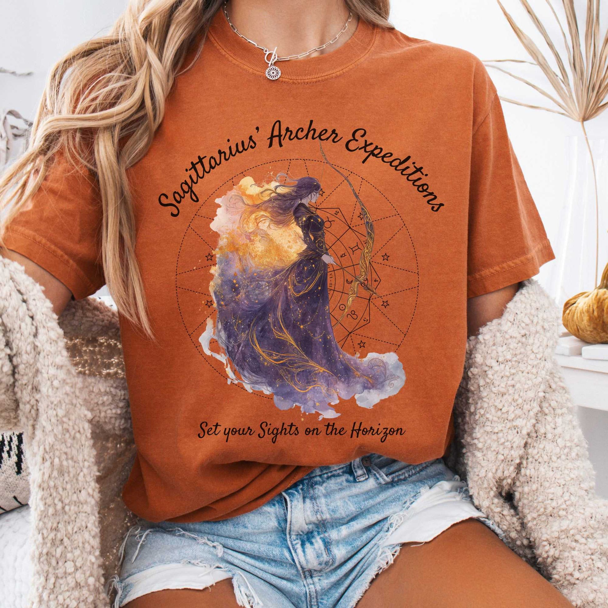 T-Shirt Yam / S Sagittarius Archer Expeditions Zodiac Shirt The Mystic Eden