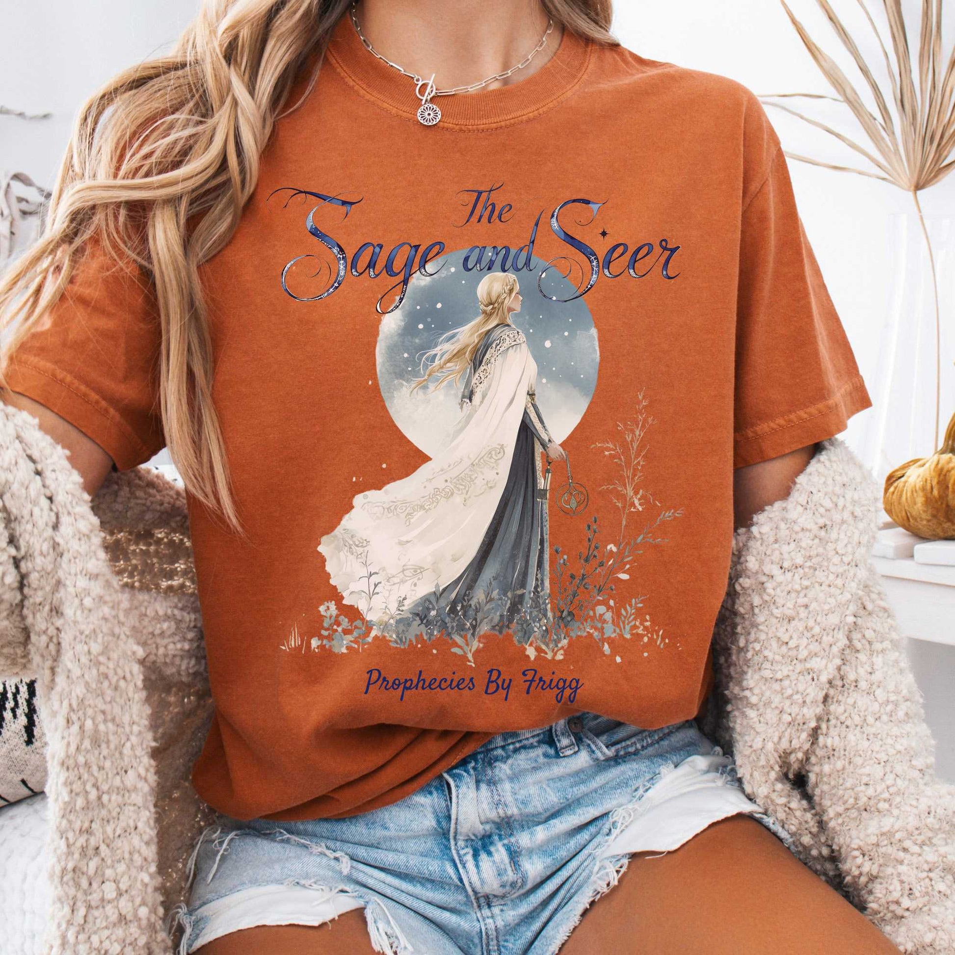 T-Shirt Yam / S The Sage and Seer Prophecies by Frigg Norse Goddess Shirt The Mystic Eden