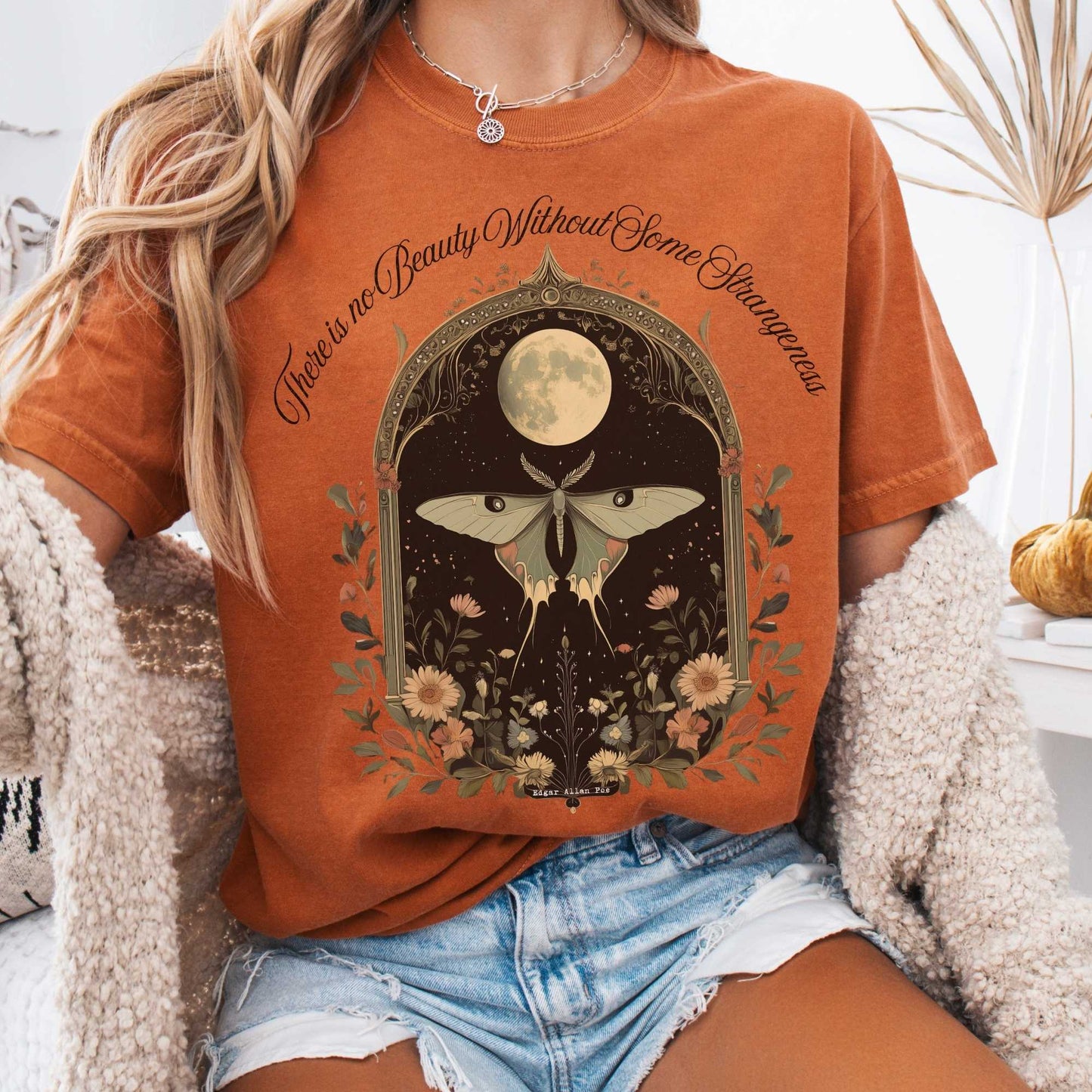 T-Shirt Yam / S There is no Beauty Without Some Strangeness Edgar Allan Poe Shirt The Mystic Eden