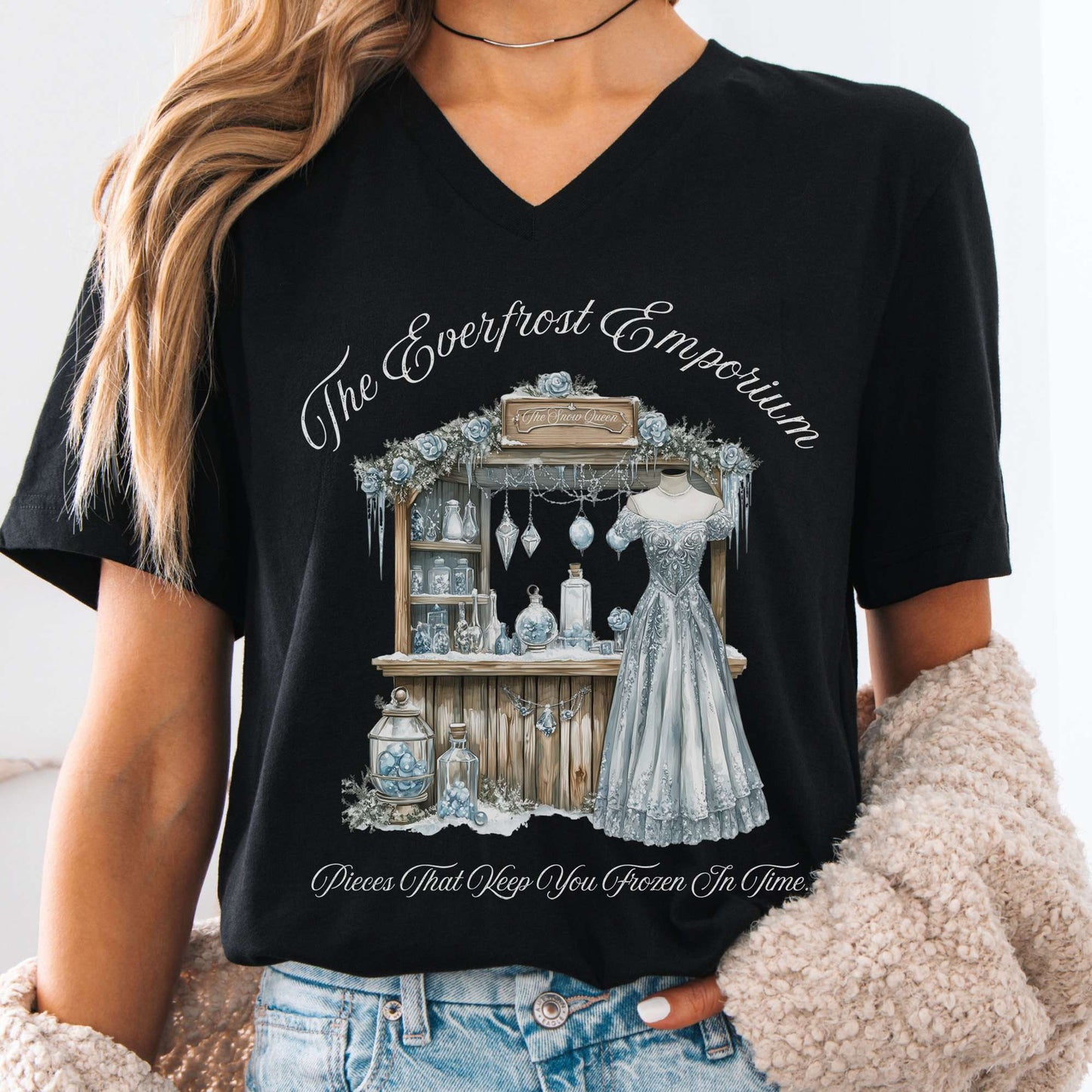 V-neck Black / S The Everfrost Emporium Fairytale V-Neck Tee The Mystic Eden