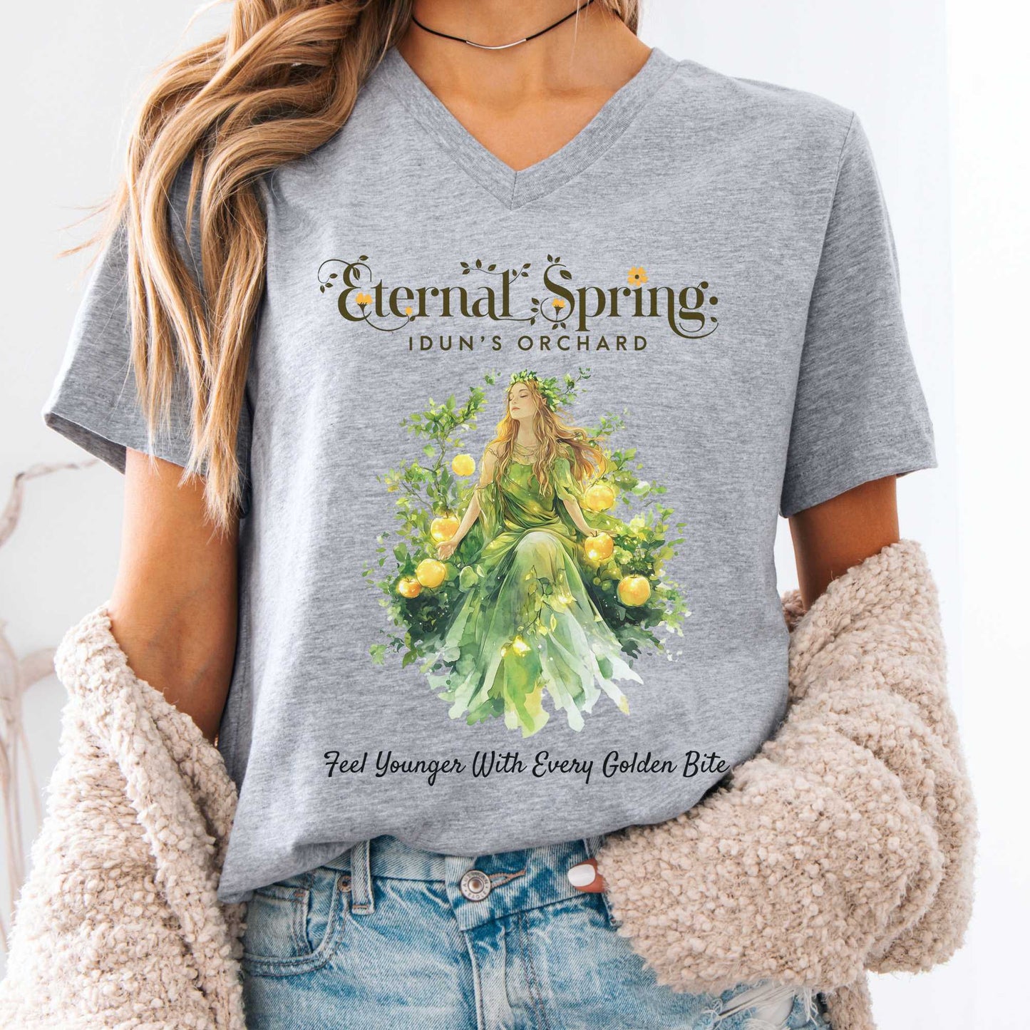 V-neck Eternal Spring Idun's Orchard V-Neck Tee The Mystic Eden