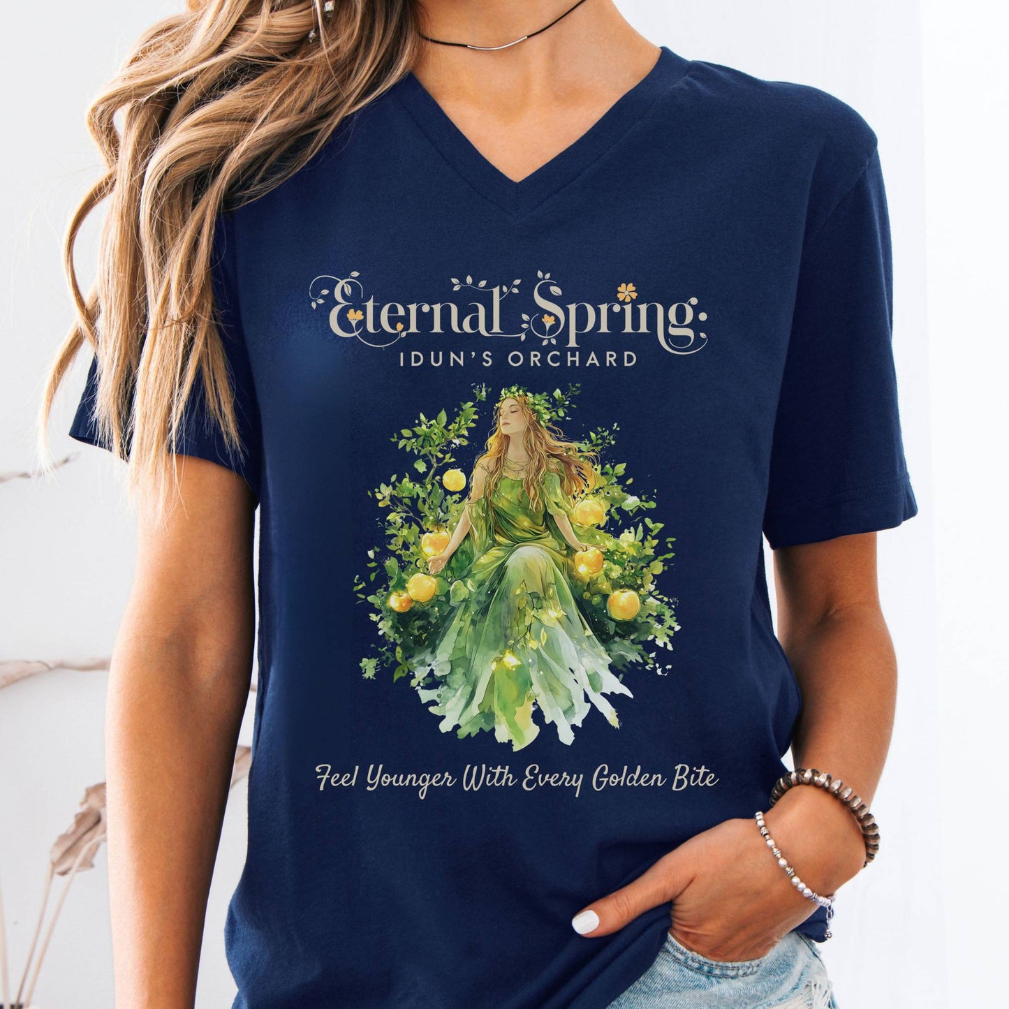 V-neck Eternal Spring Idun's Orchard V-Neck Tee The Mystic Eden