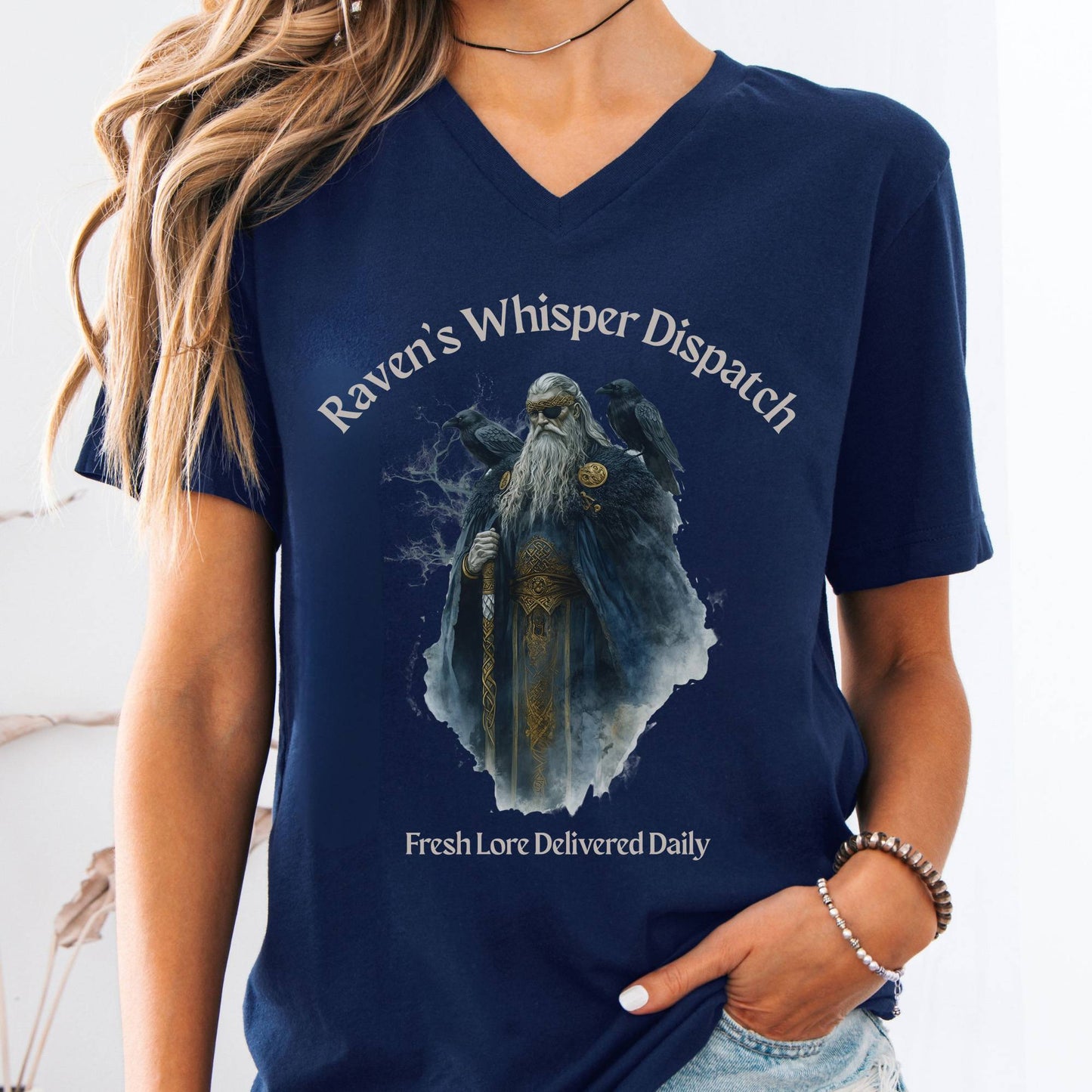 V-neck Navy / S Raven's Whisper Dispatch V-Neck Tee The Mystic Eden