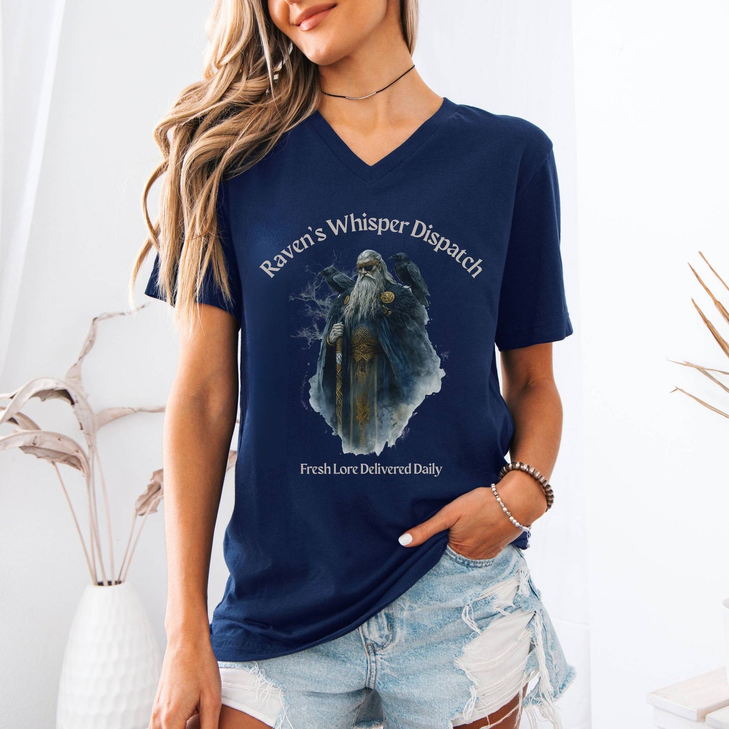 V-neck Raven's Whisper Dispatch V-Neck Tee The Mystic Eden