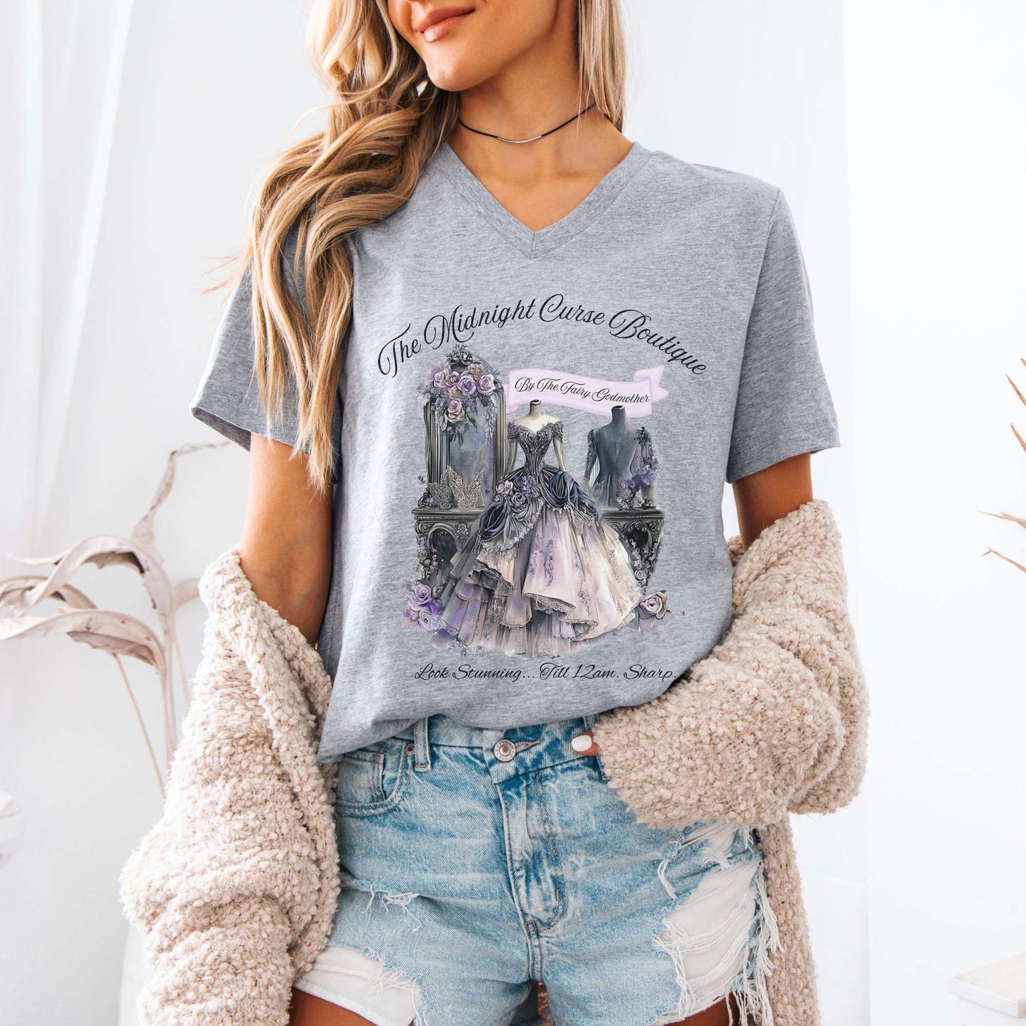 V-neck The Midnight Curse Boutique Fairytale V-Neck Tee The Mystic Eden