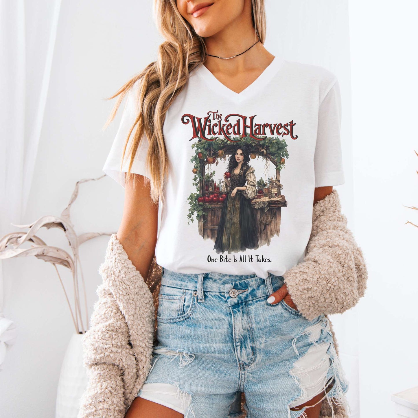 V-neck The Wicked Harvest Fairytale V-Neck Tee The Mystic Eden