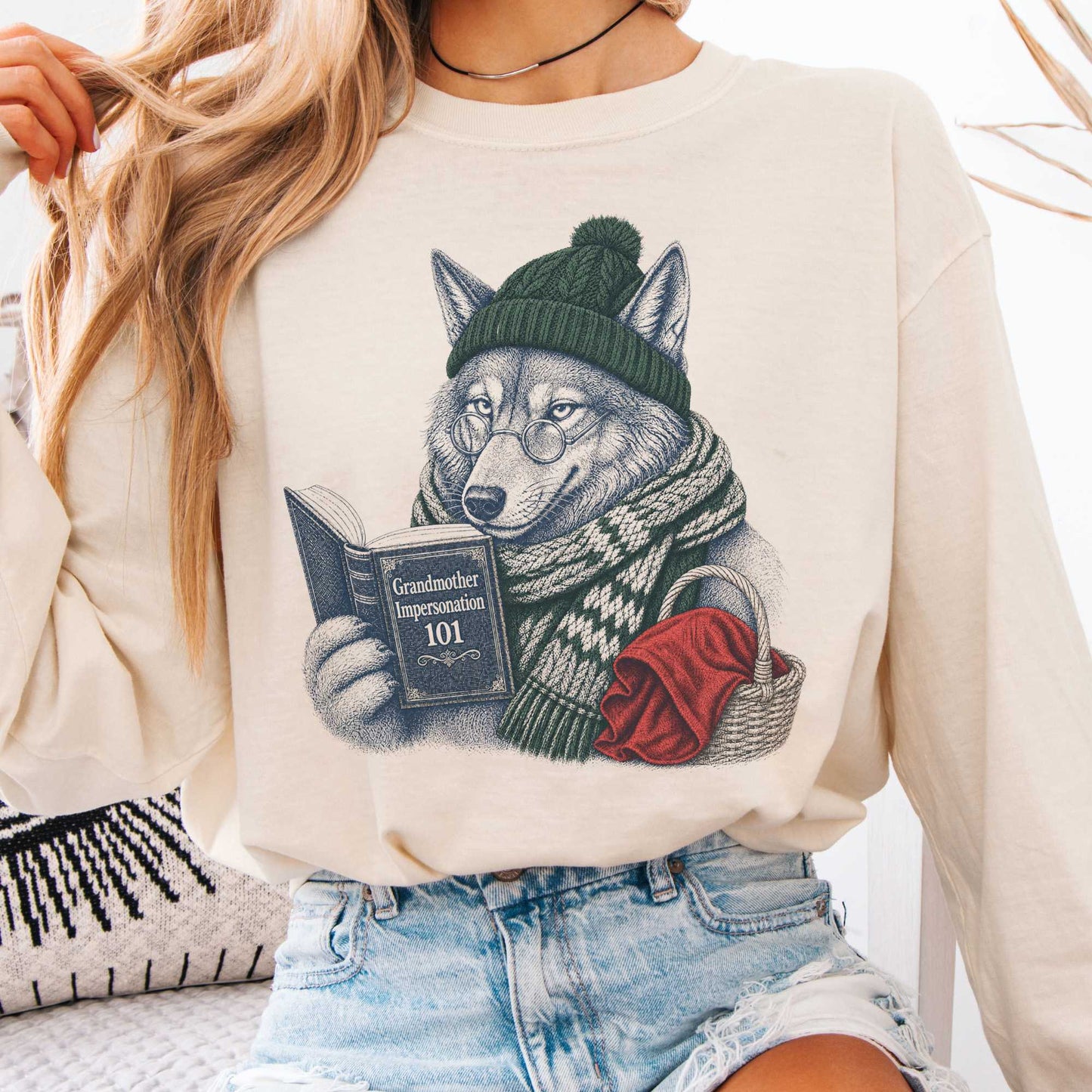 Long-sleeve Ivory / S Grandmother Impersonation 101 Wolf Red Riding Hood Long Sleeve The Mystic Eden