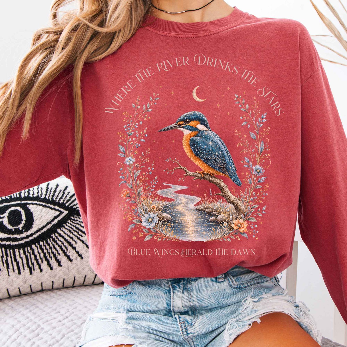 Long-sleeve Crimson / S Where the River Drinks the Stars Long Sleeve The Mystic Eden