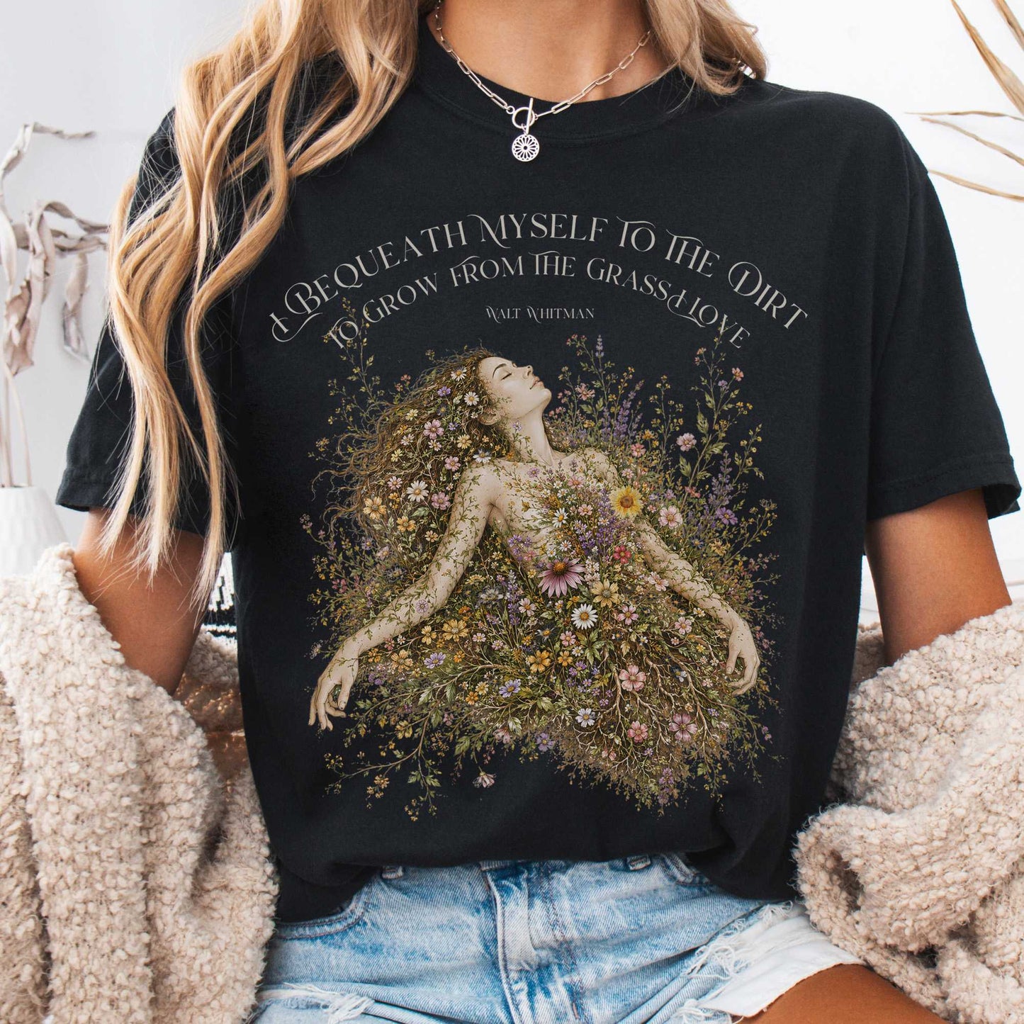 T-Shirt Black / S I Bequeath Myself to the Dirt Walt Whitman T-Shirt The Mystic Eden