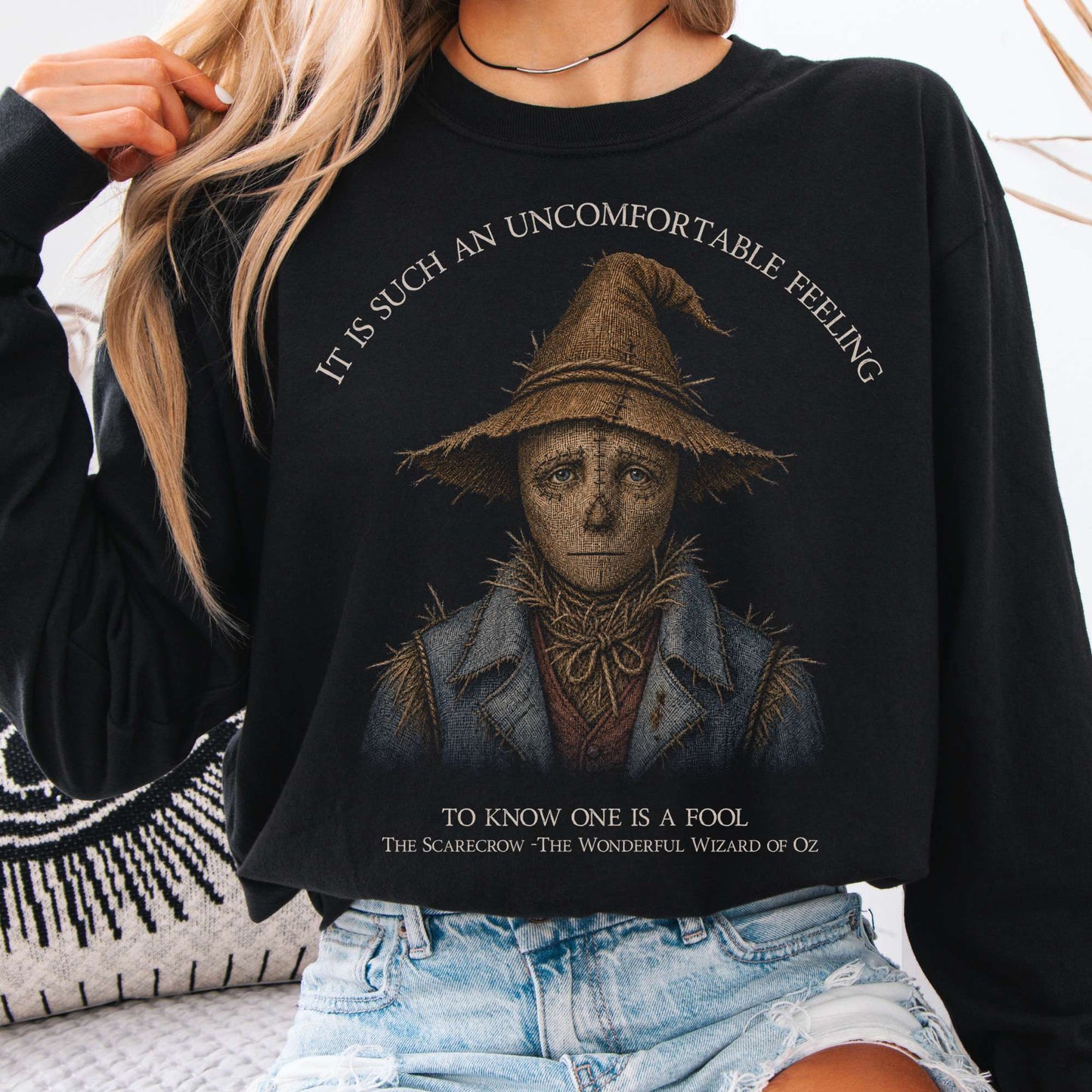 Long-sleeve Black / S It Is Such an Uncomfortable Feeling Scarecrow Long Sleeve The Mystic Eden