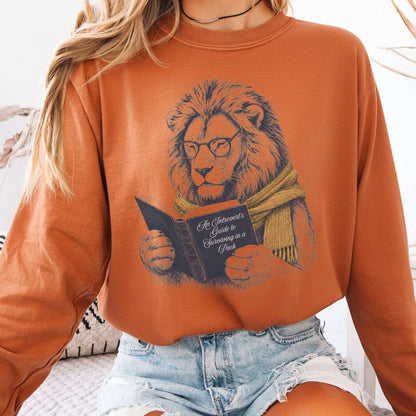 Long-sleeve Yam / S Introvert's Guide to Surviving in a Pack Lion Reader Long Sleeve The Mystic Eden